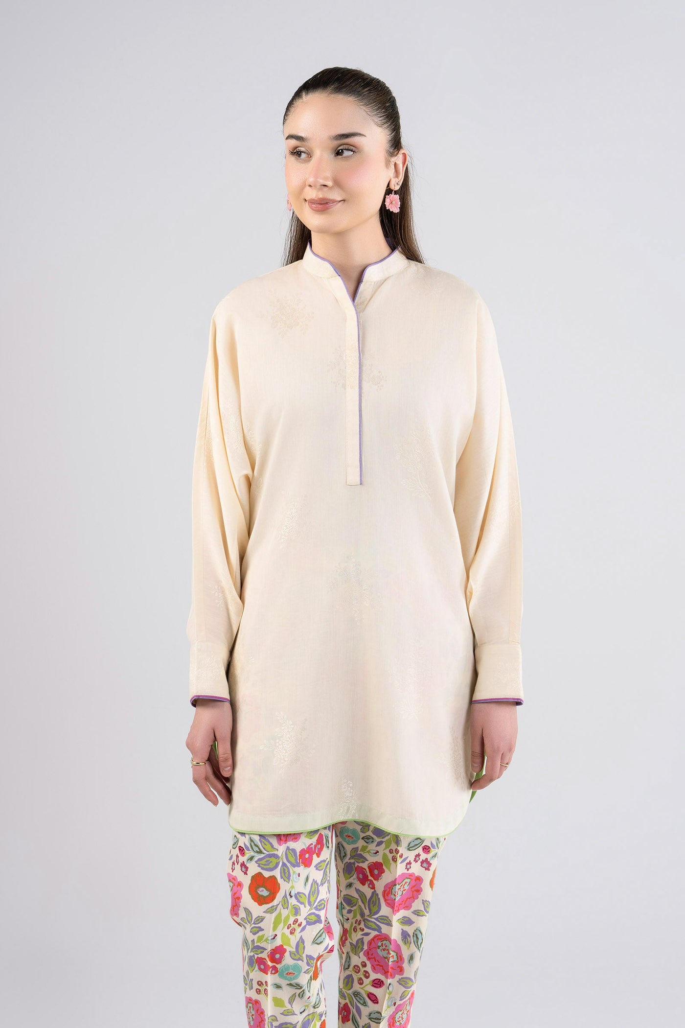 2 Pc Printed Jacquard Viscose Suit | MB-CS25-103