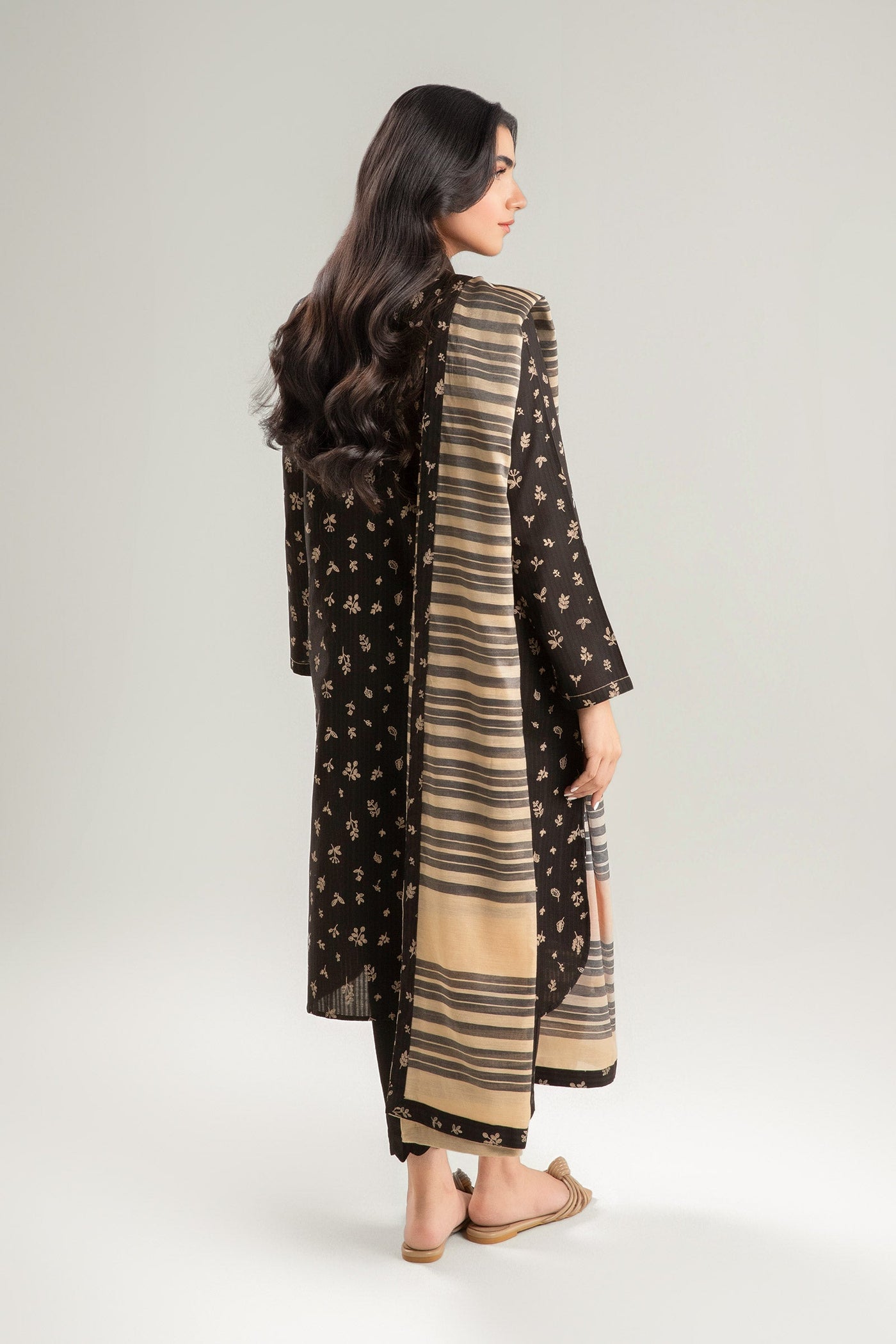 2 Pc Printed Textured Cotton Suit | MB-CS25-106