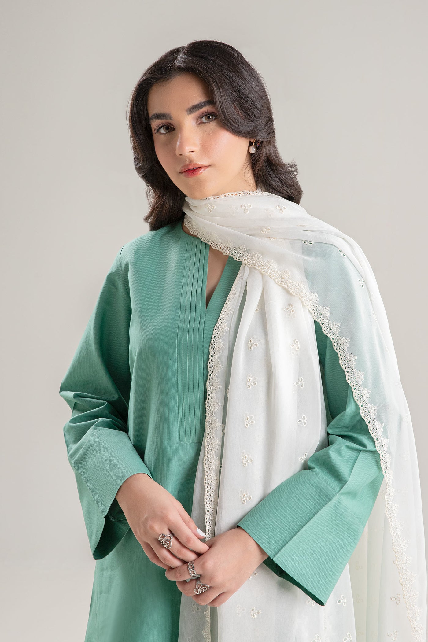 Embroidered Chiffon Dupatta | MB-CS25-28