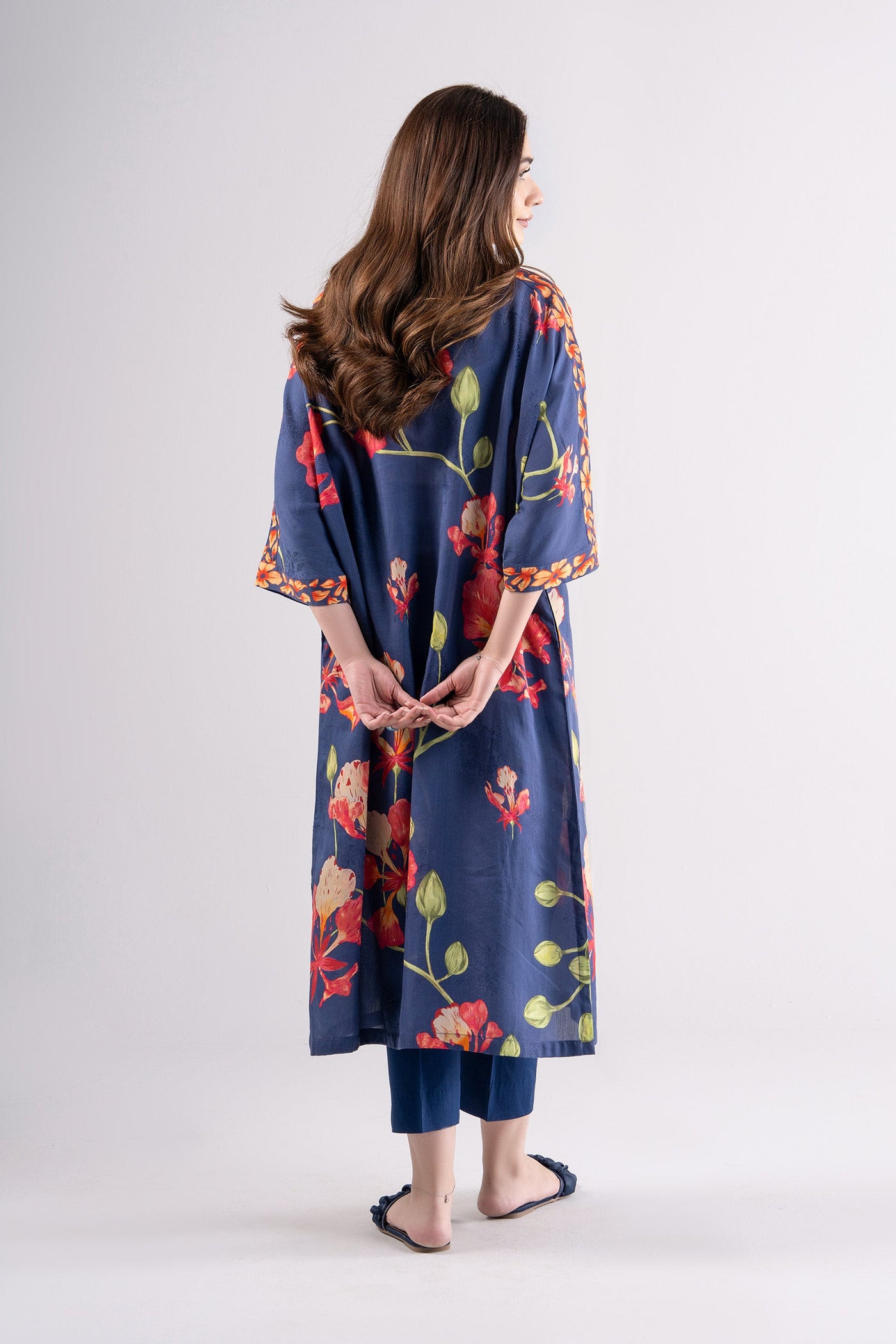 Printed Jacquard Viscose Tunic | MB-CS25-69