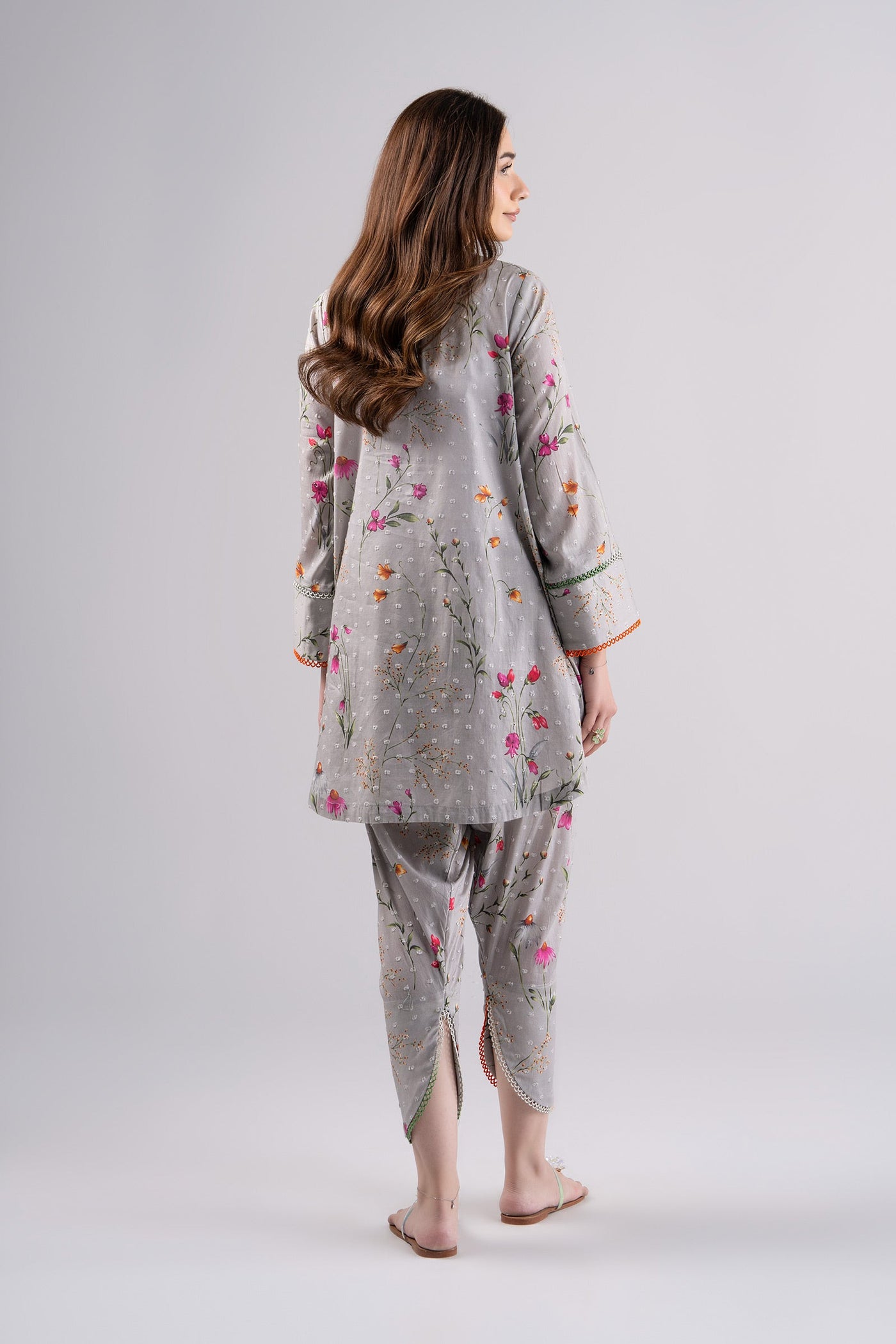 2 Pc Printed Brochia Suit | MB-CS25-98