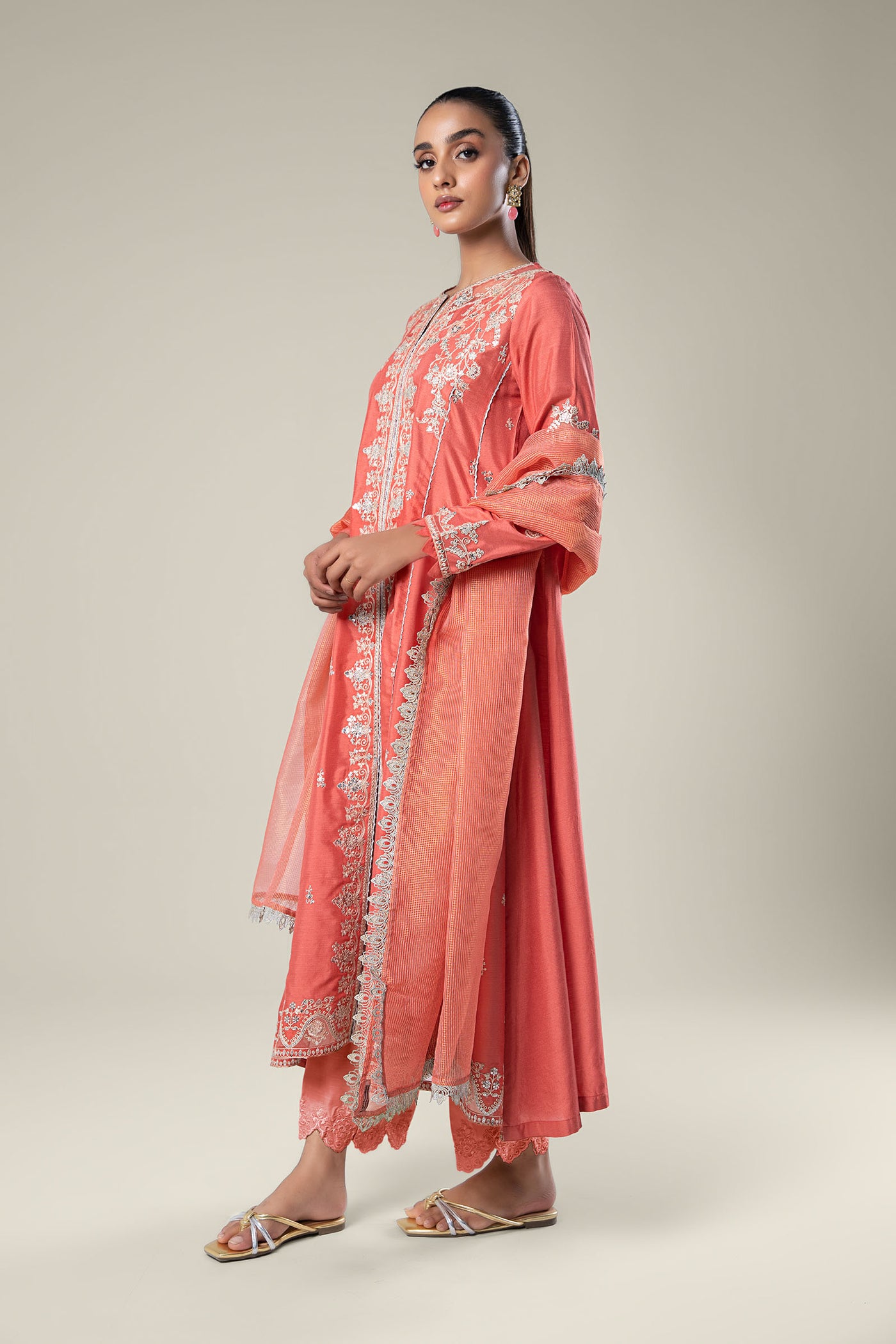 2 Pc Embroidered Khaddi Silk Suit | MB-WF24-24