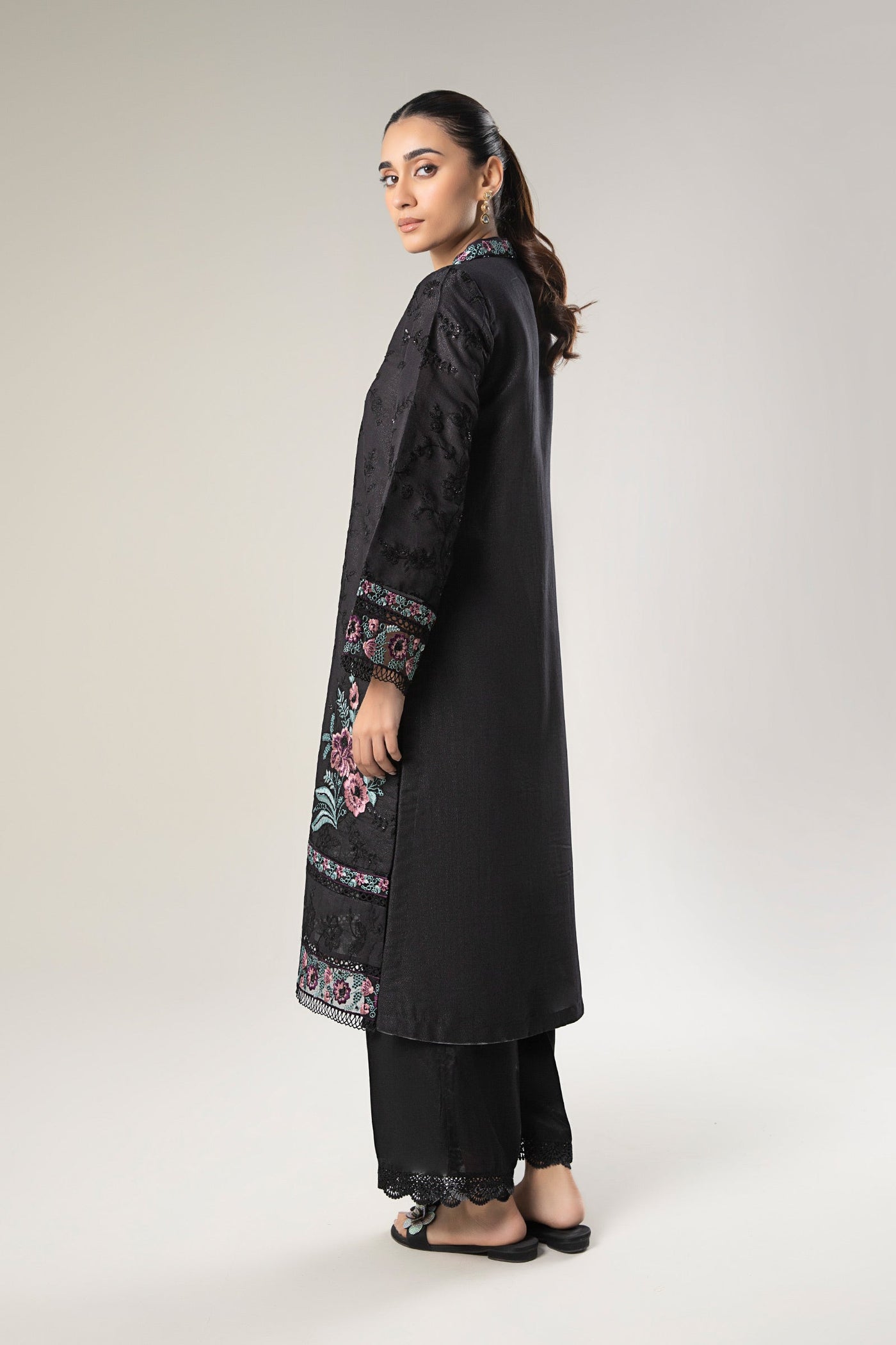 Embroidered Silk shirt | MB-WF24-12