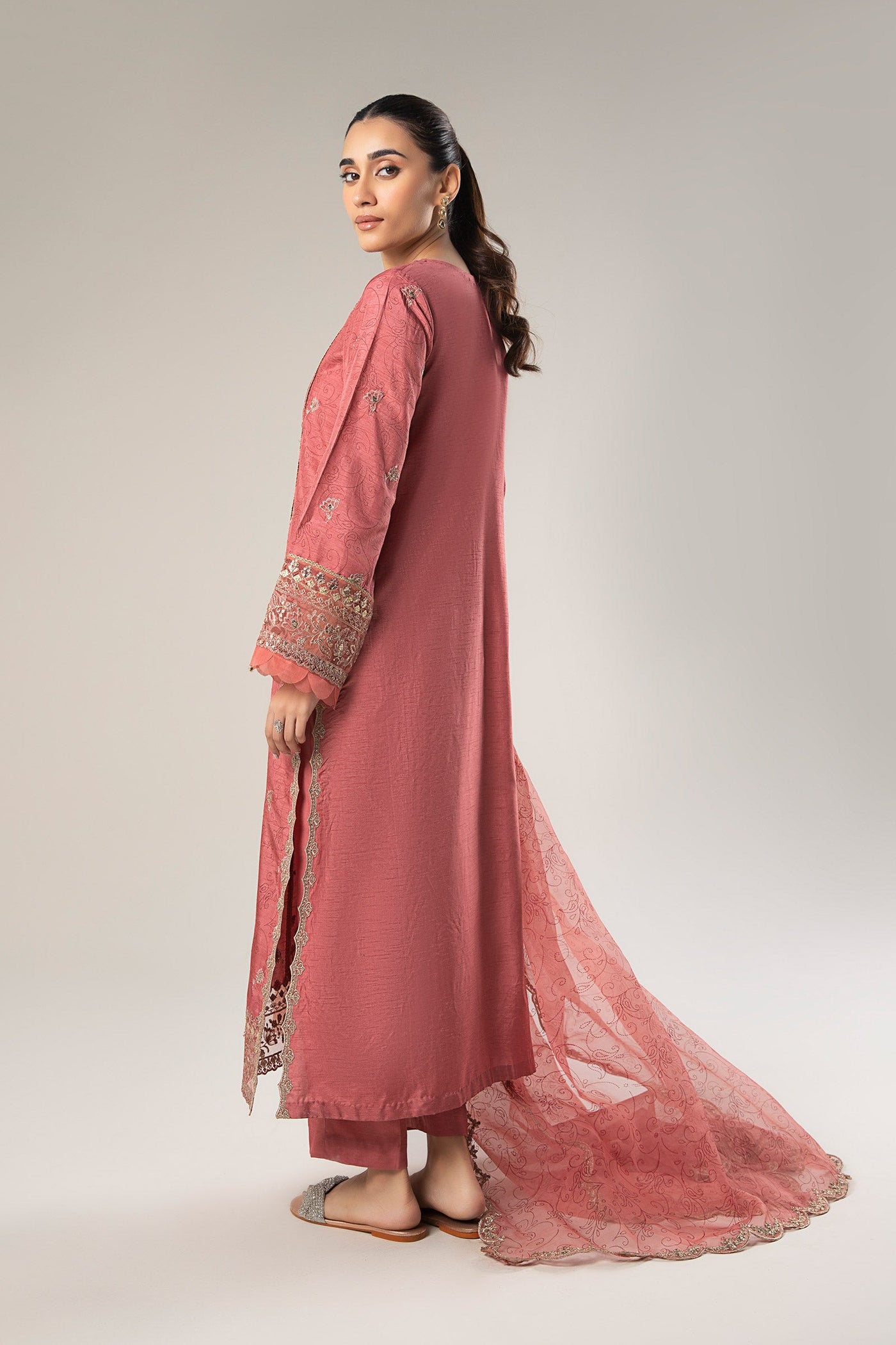 2 Pc Embroidered Raw Silk Suit | MB-WF24-31