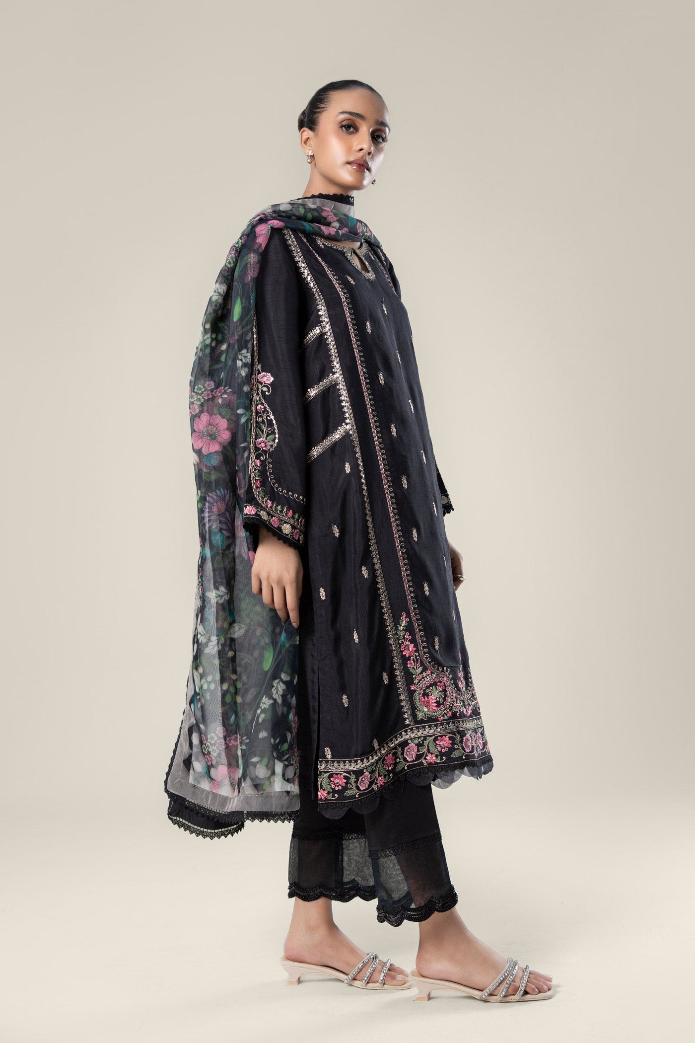 2 Pc Embroidered Raw Silk Suit | MB-WF24-32