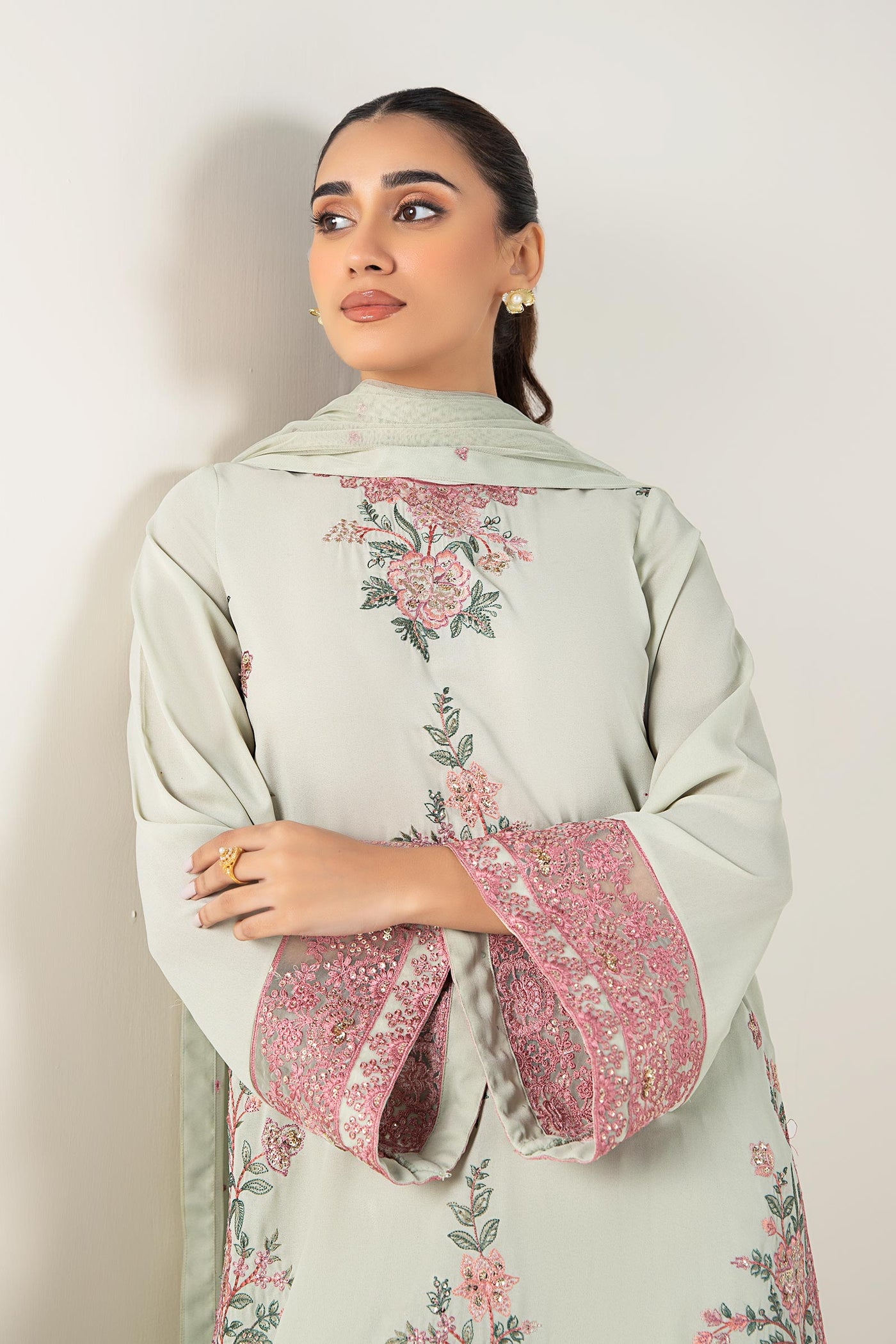 3 Pc Embroidered Chiffon Suit | MB-WF24-41