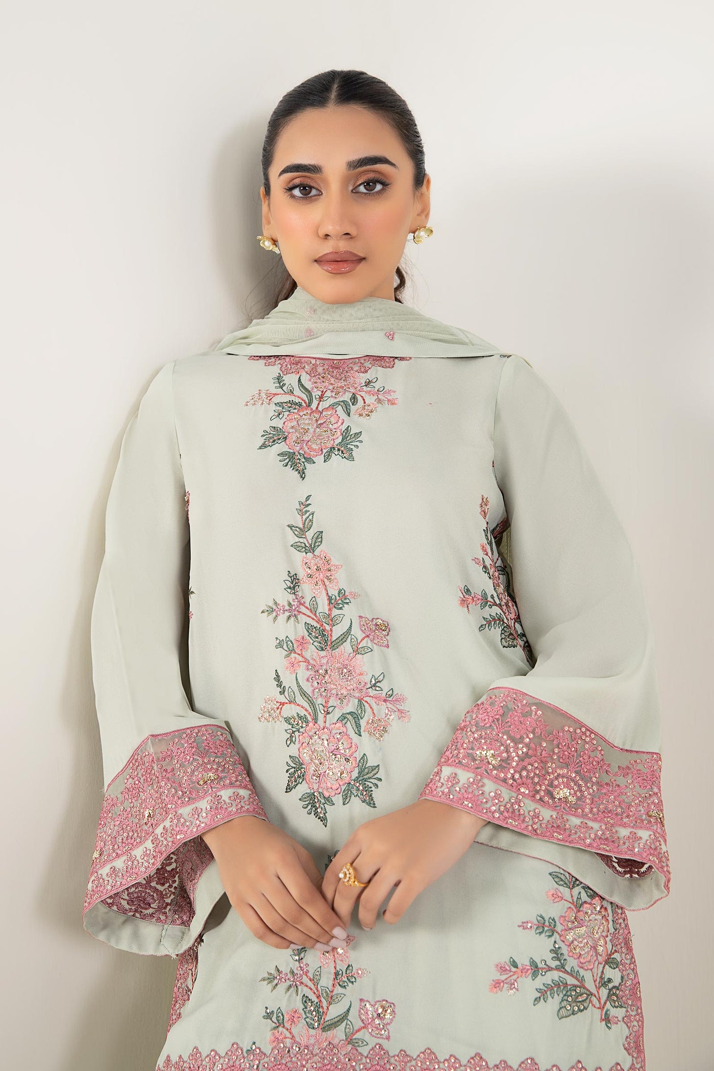 3 Pc Embroidered Chiffon Suit | MB-WF24-41