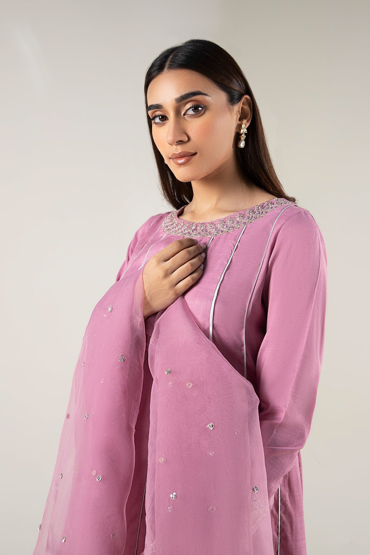 2 Pc Embroidered Raw Silk Suit | MB-WF24-42