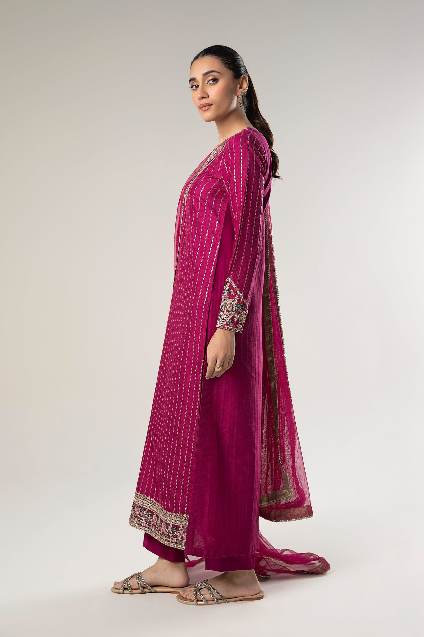 2 Pc Embroidered Khaddi Silk Suit | MB-WF24-44