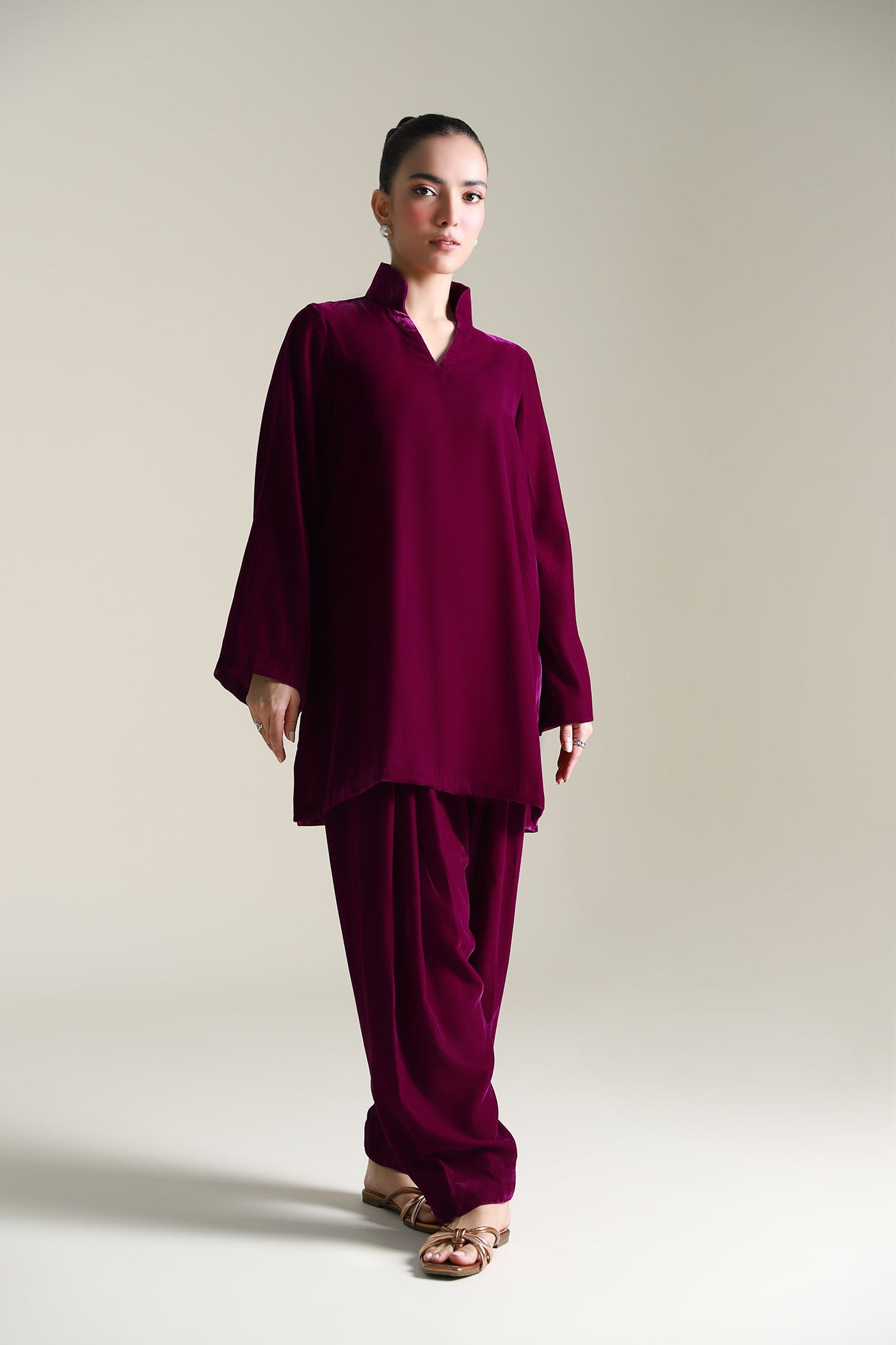 2 Pc Dyed Velvet Suit | MB-WS24-120