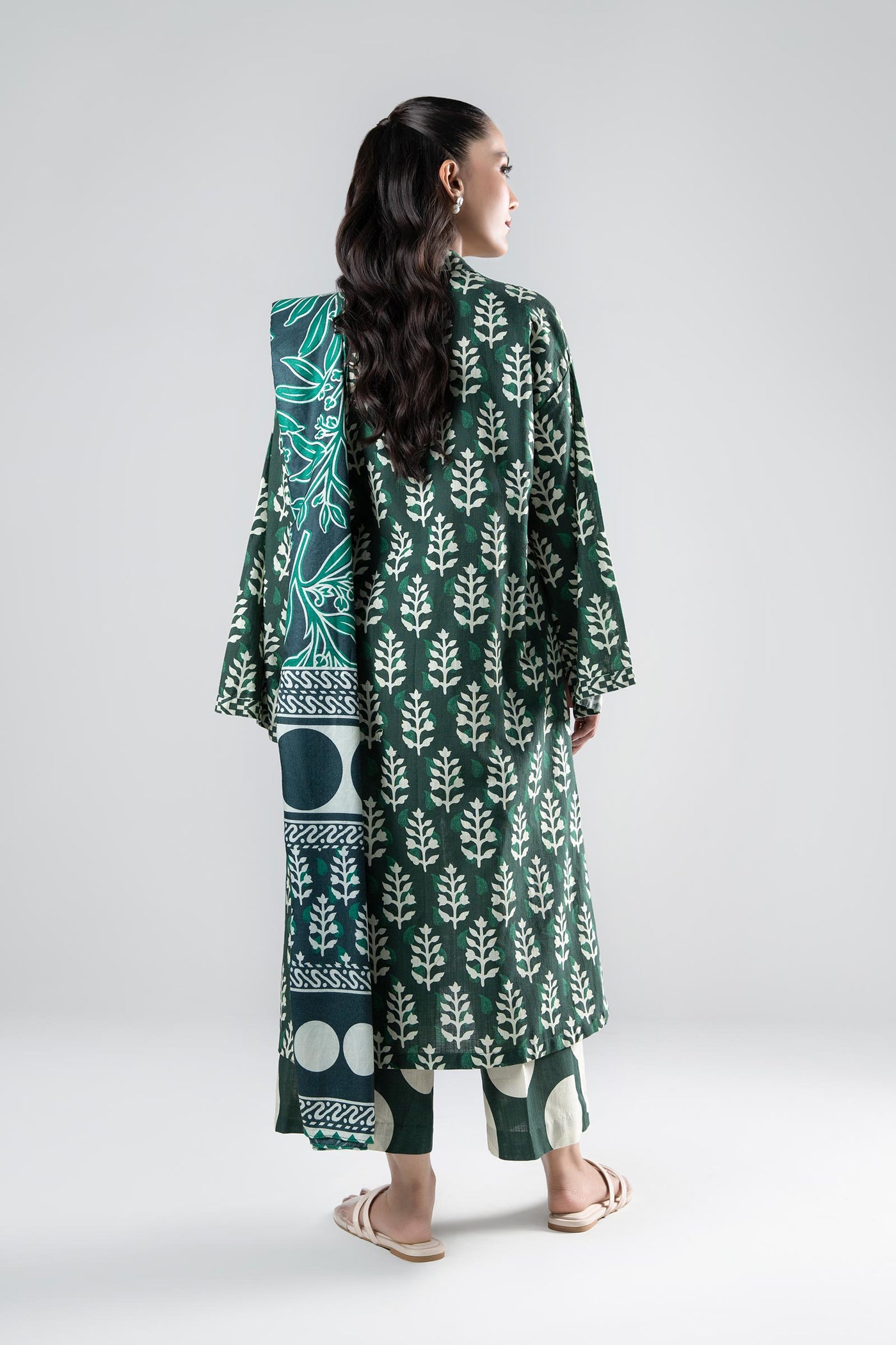 3 Pc Printed Khaddar Suit | MB-WS24-171