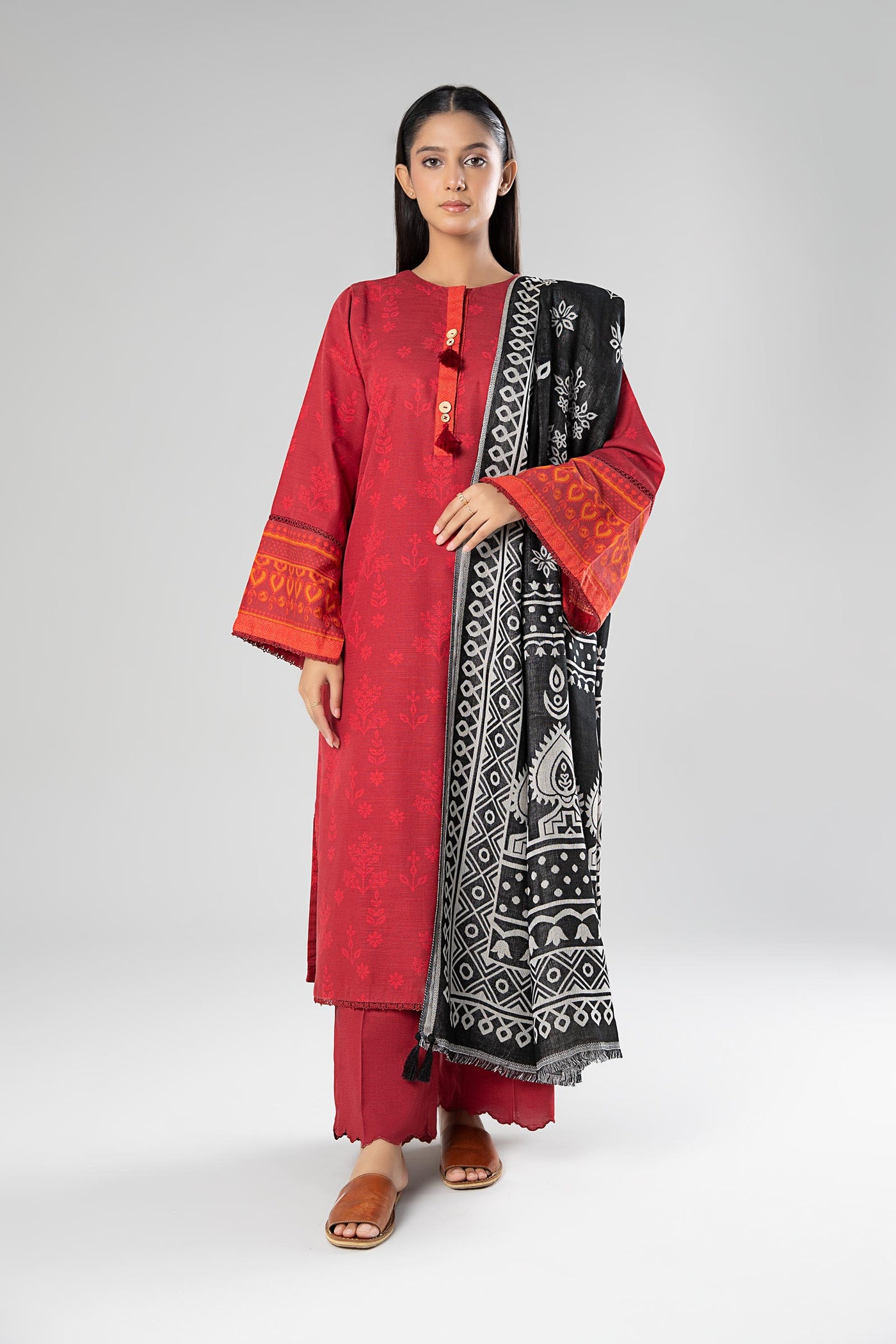 2 Pc Printed Linen Suit | MB-WS24-175