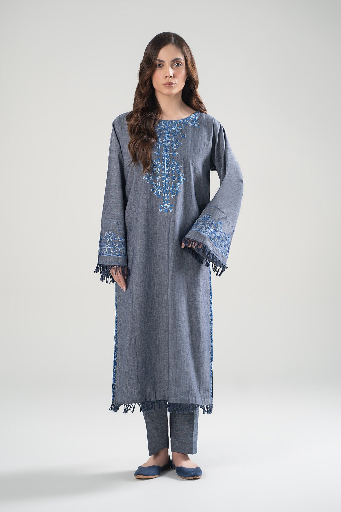 Embroidered Yarn Dyed Shirt | MB-WS24-32-A