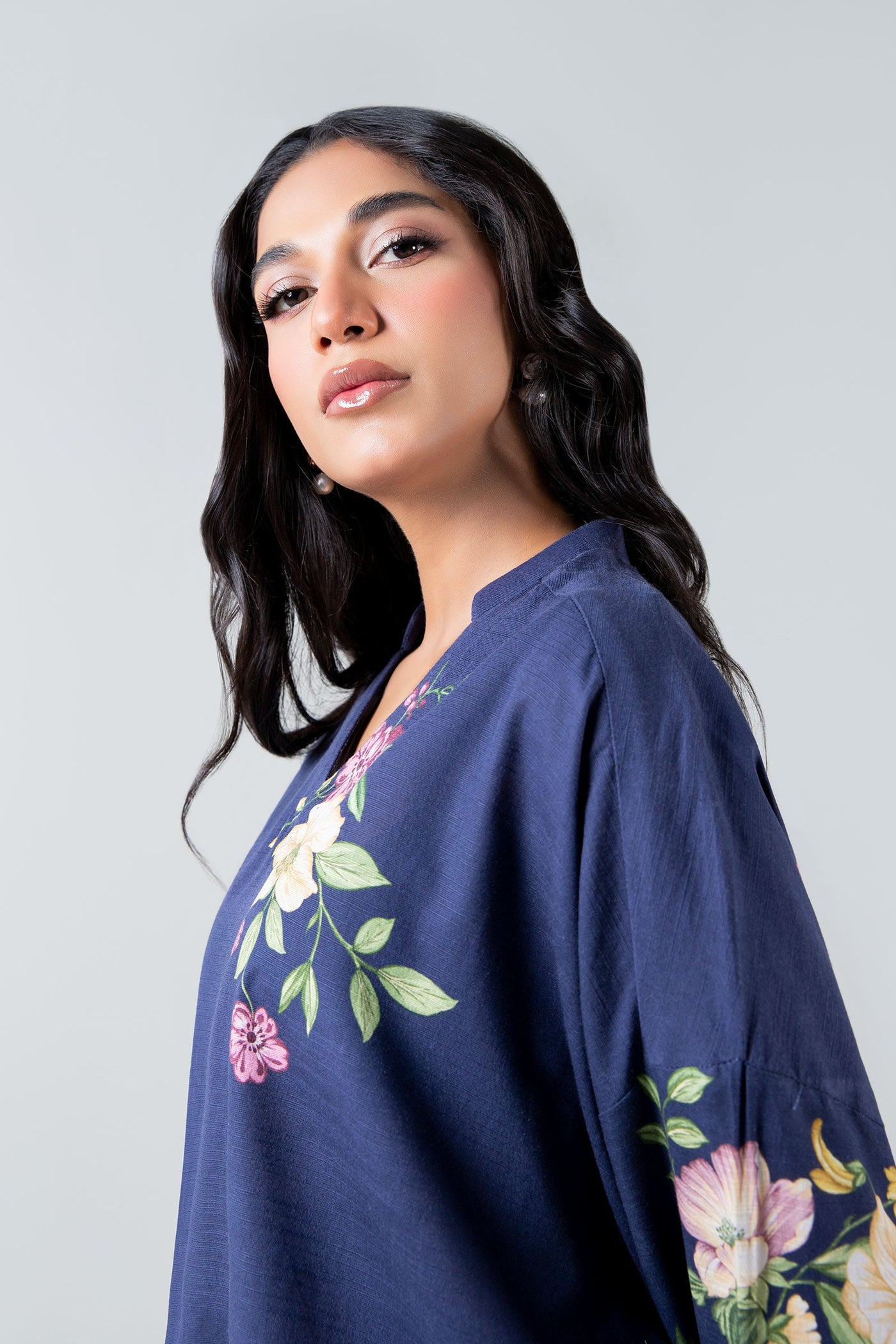 Printed Khaddar Tunic | MB-WS24-45