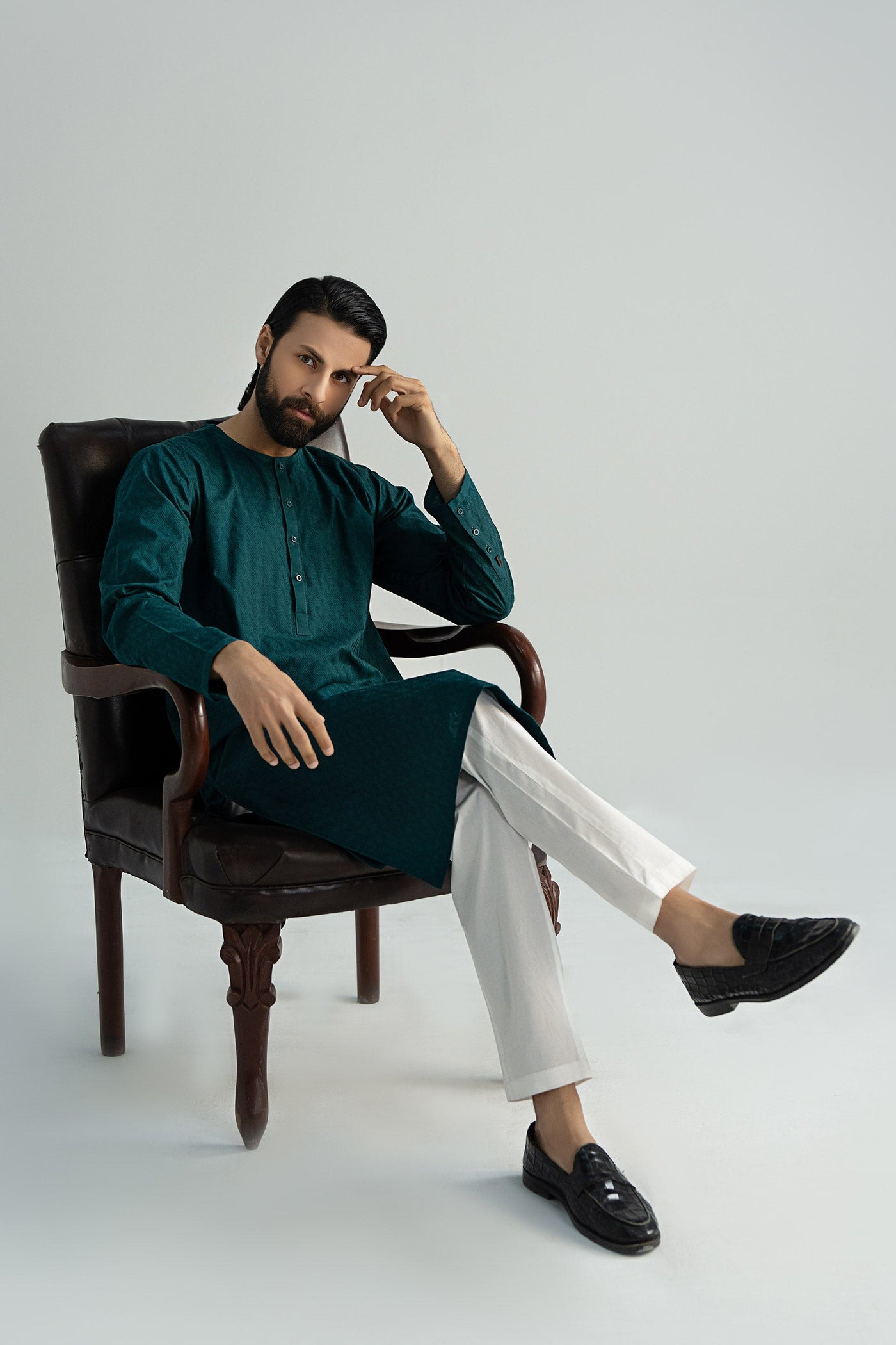 Embroidered Cotton Kurta | MBM-KR25-05