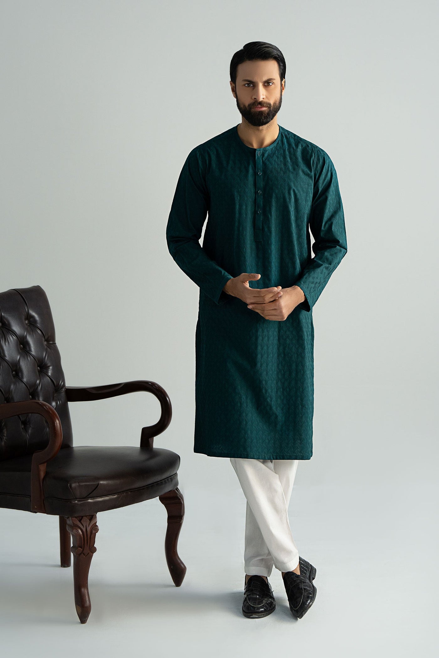 Embroidered Cotton Kurta | MBM-KR25-05