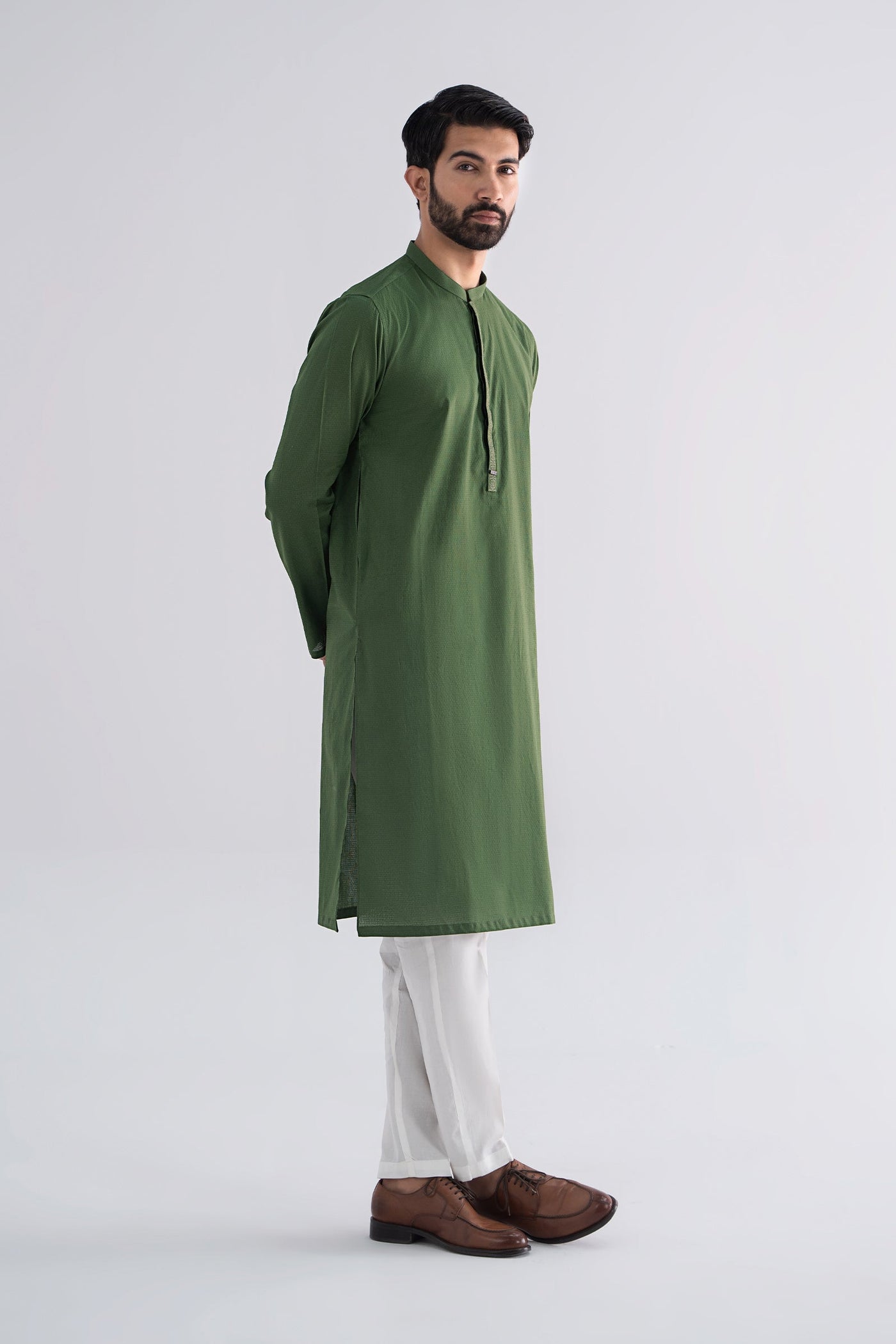 Embroidered Jacquard Kurta | MBM-KR25-08