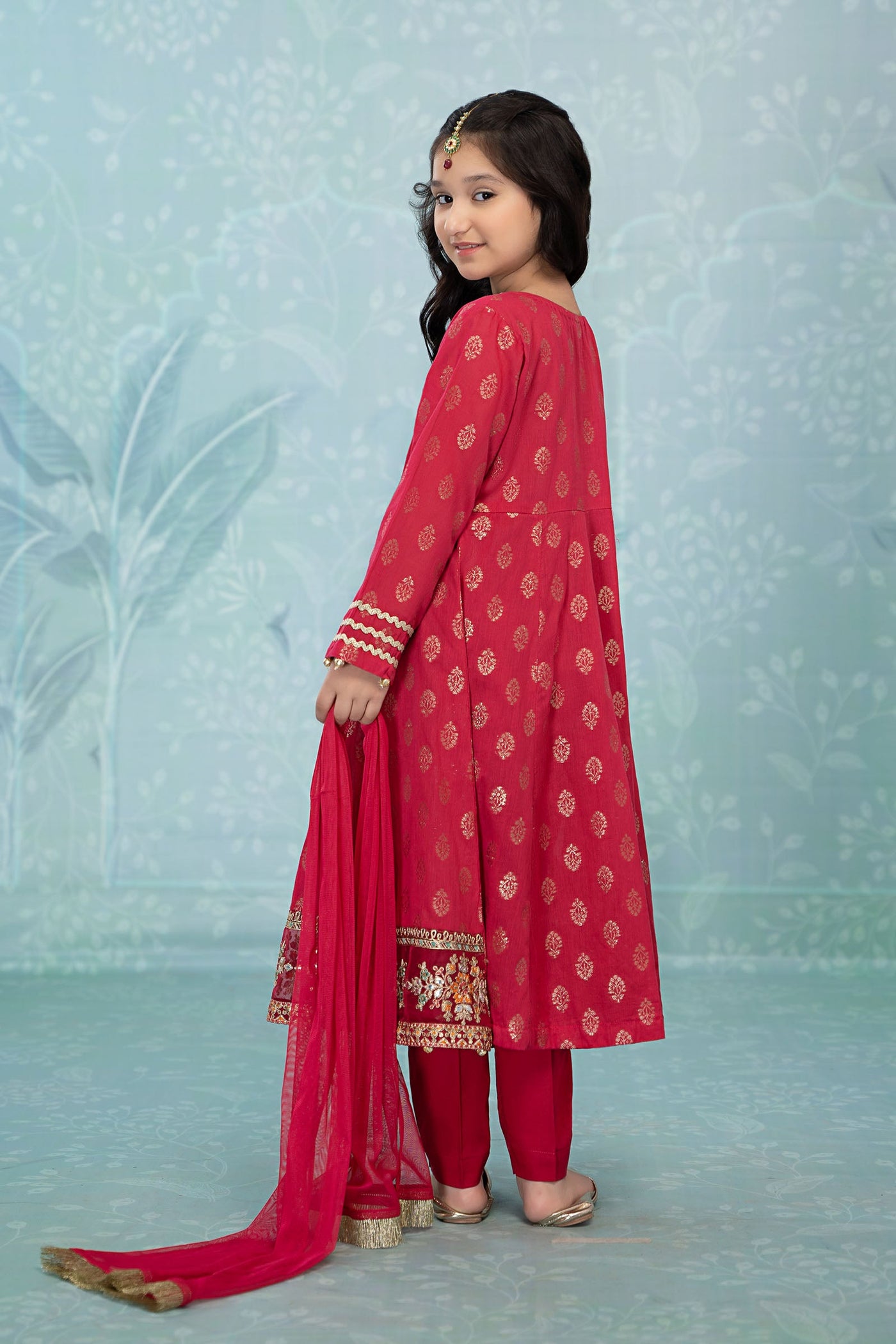 3 Piece Embroidered Suit | MKD-EF23-31R1