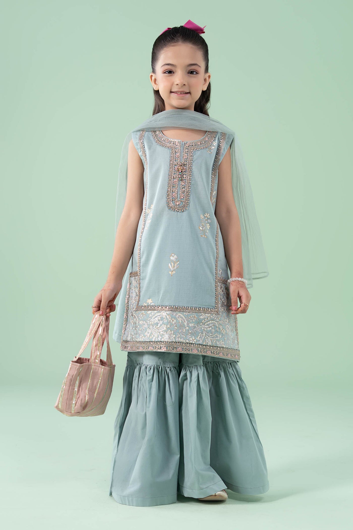 3 Piece Embroidered Dobby Suit | MKD-EA25-21