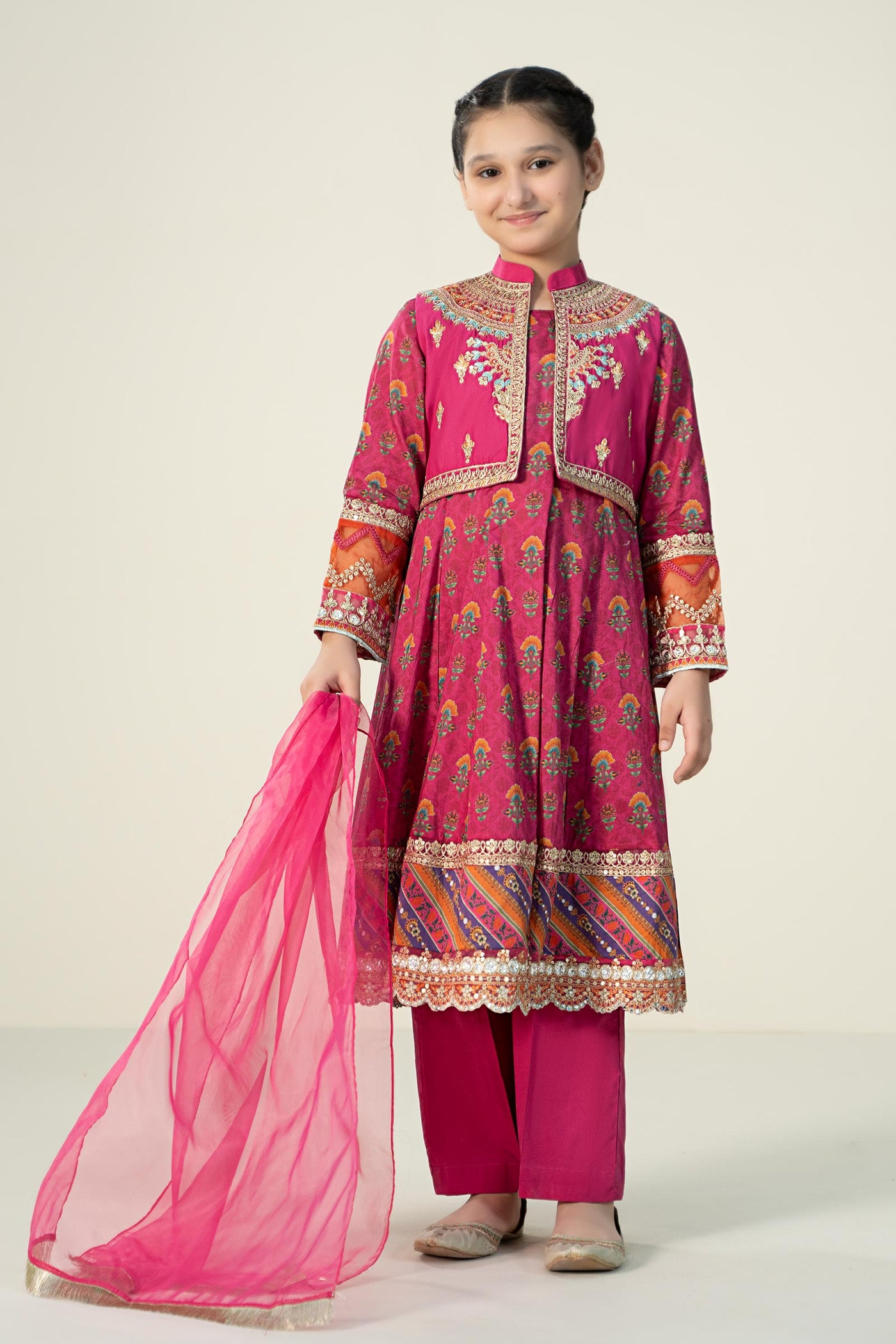 4 Piece Embroidered Frock | MKD-EF22-28R1