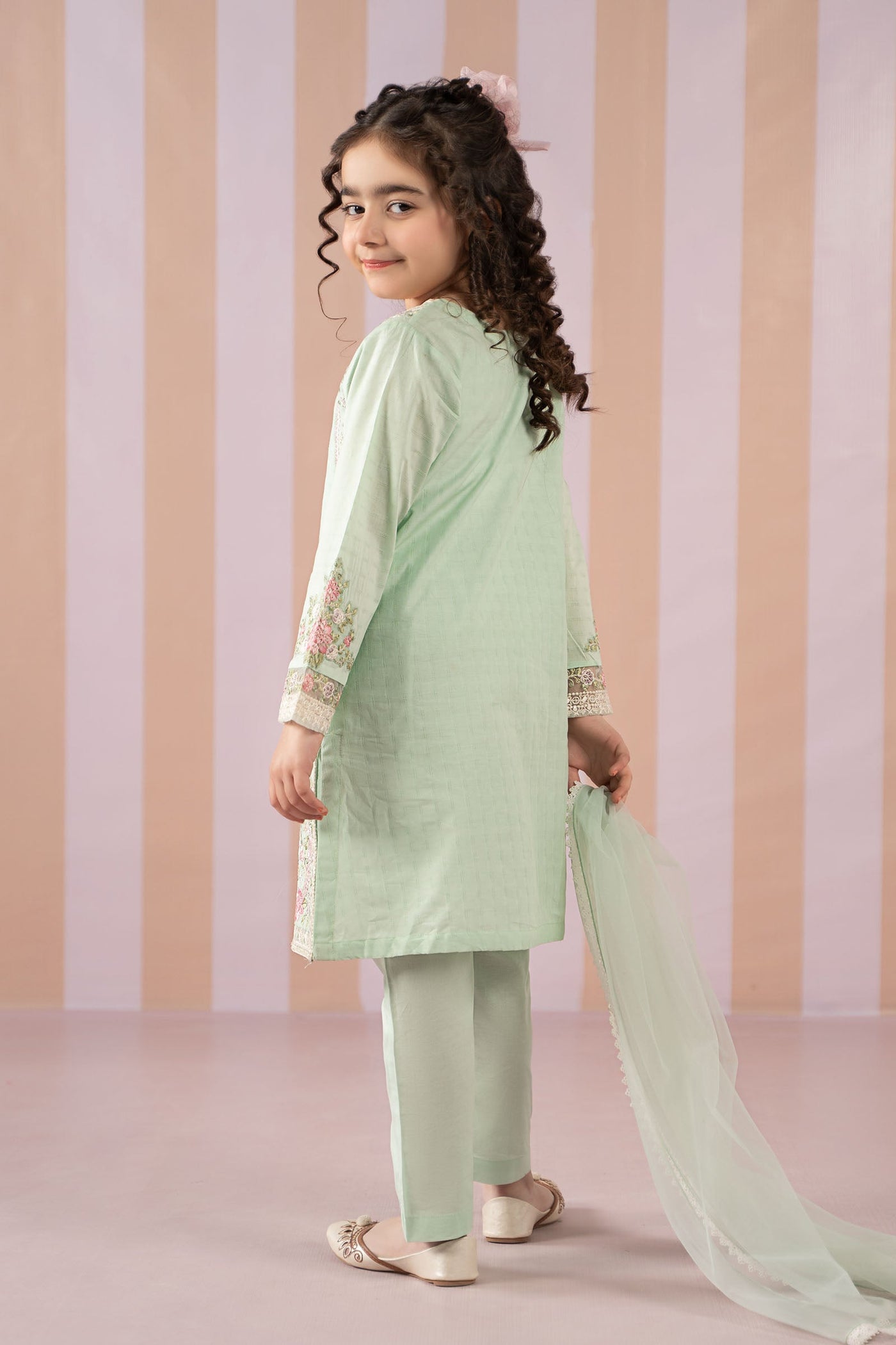 3 Piece Embroidered Dobby Lawn Suit | MKD-EF25-50