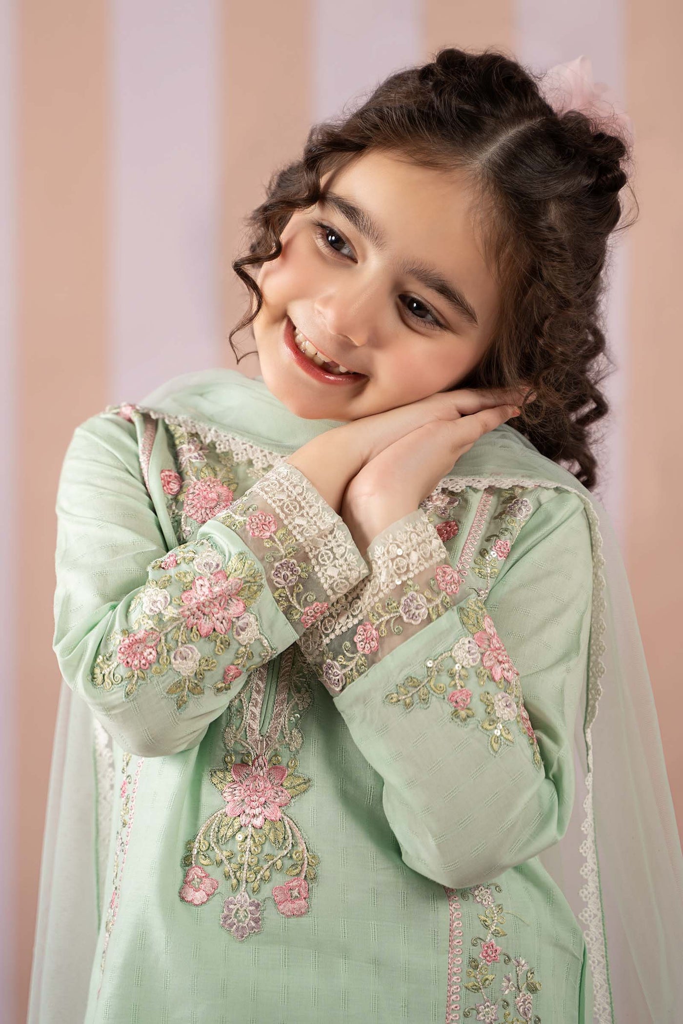 3 Piece Embroidered Dobby Lawn Suit | MKD-EF25-50