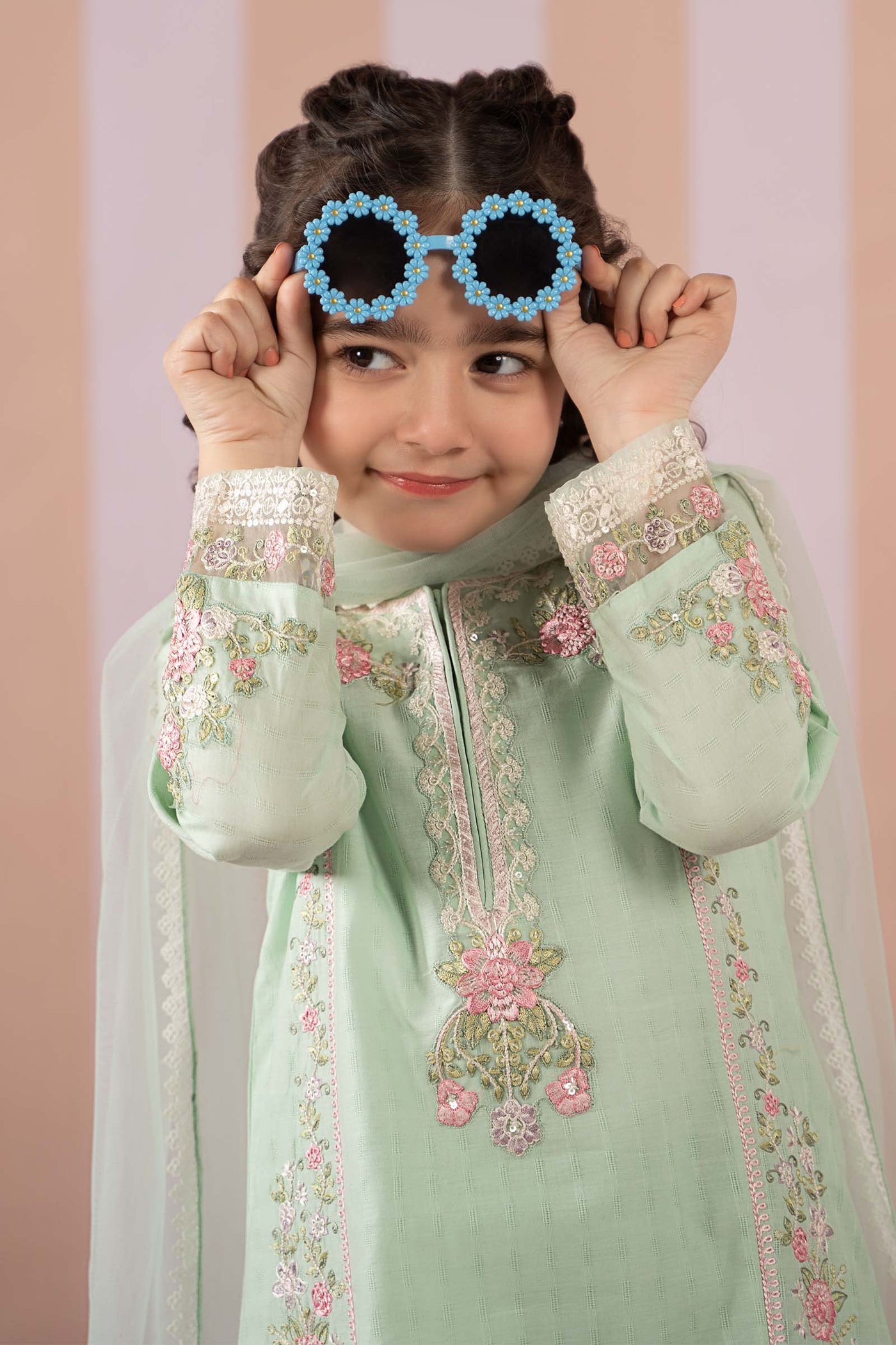 3 Piece Embroidered Dobby Lawn Suit | MKD-EF25-50