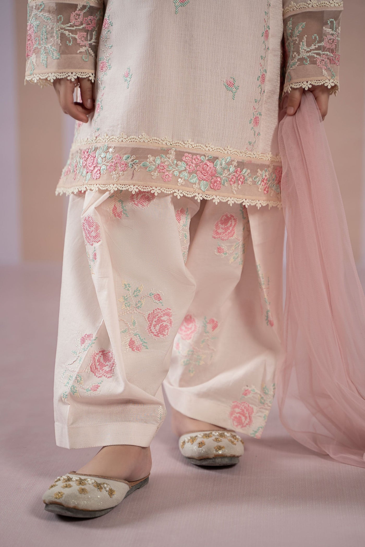 3 Piece Embroidered Dobby Lawn Suit | MKD-EF25-52