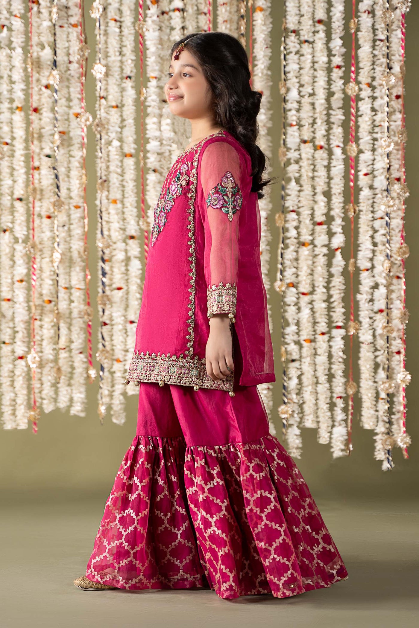 3 Piece Embroidered Organza Suit | MKS-EF25-16