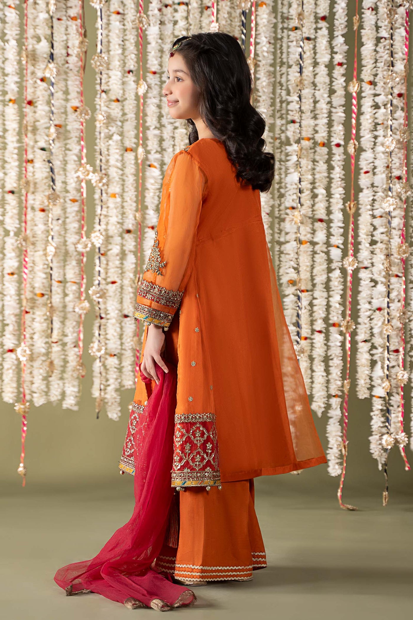 3 Piece Embroidered Organza Suit | MKS-EF25-21