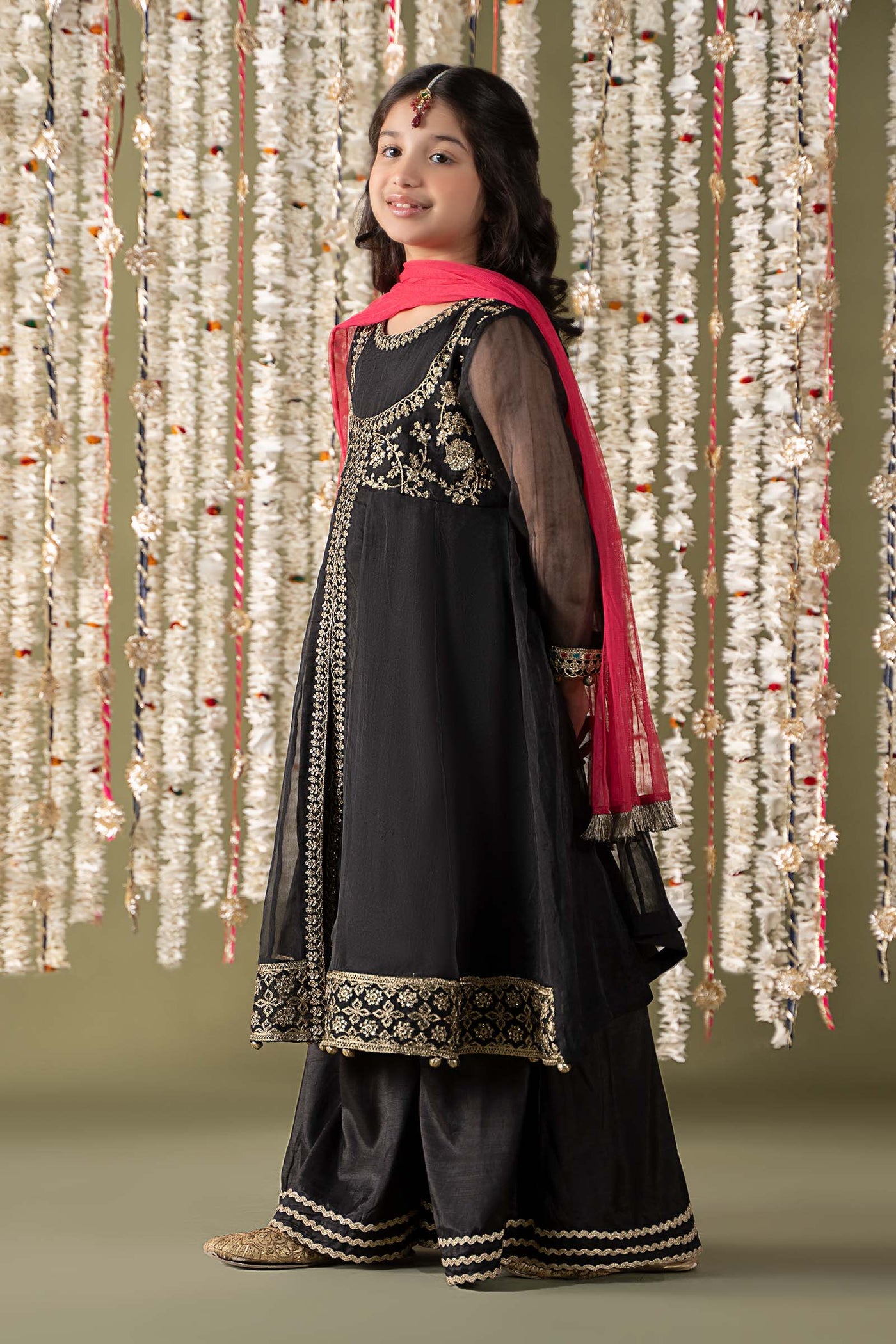 3 Piece Embroidered Organza Suit | MKS-EF25-32