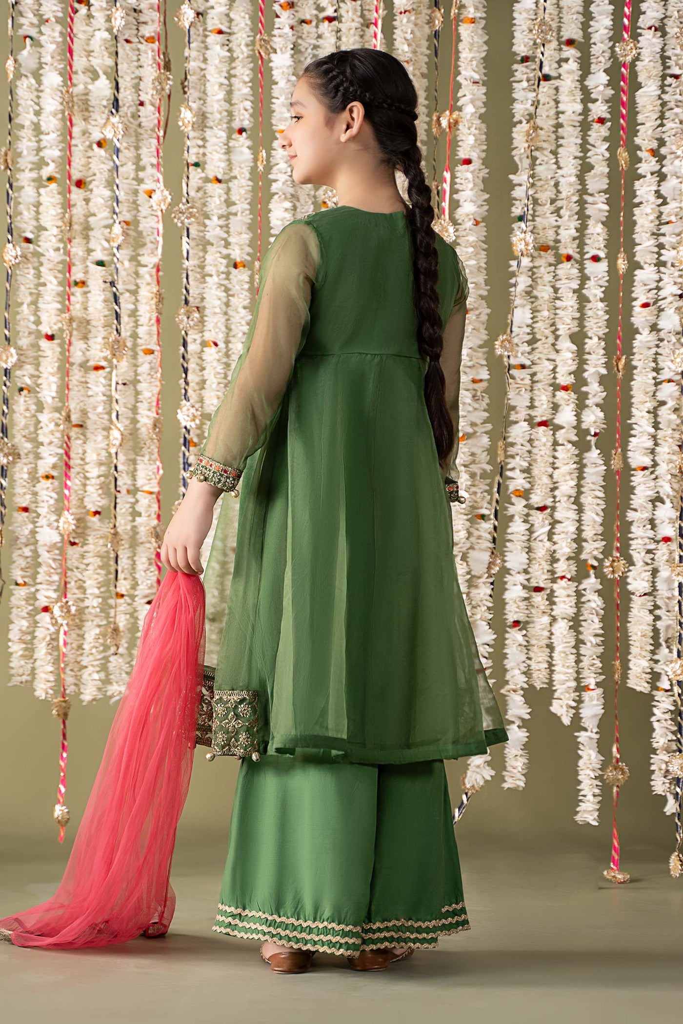 3 Piece Embroidered Organza Suit | MKS-EF25-32