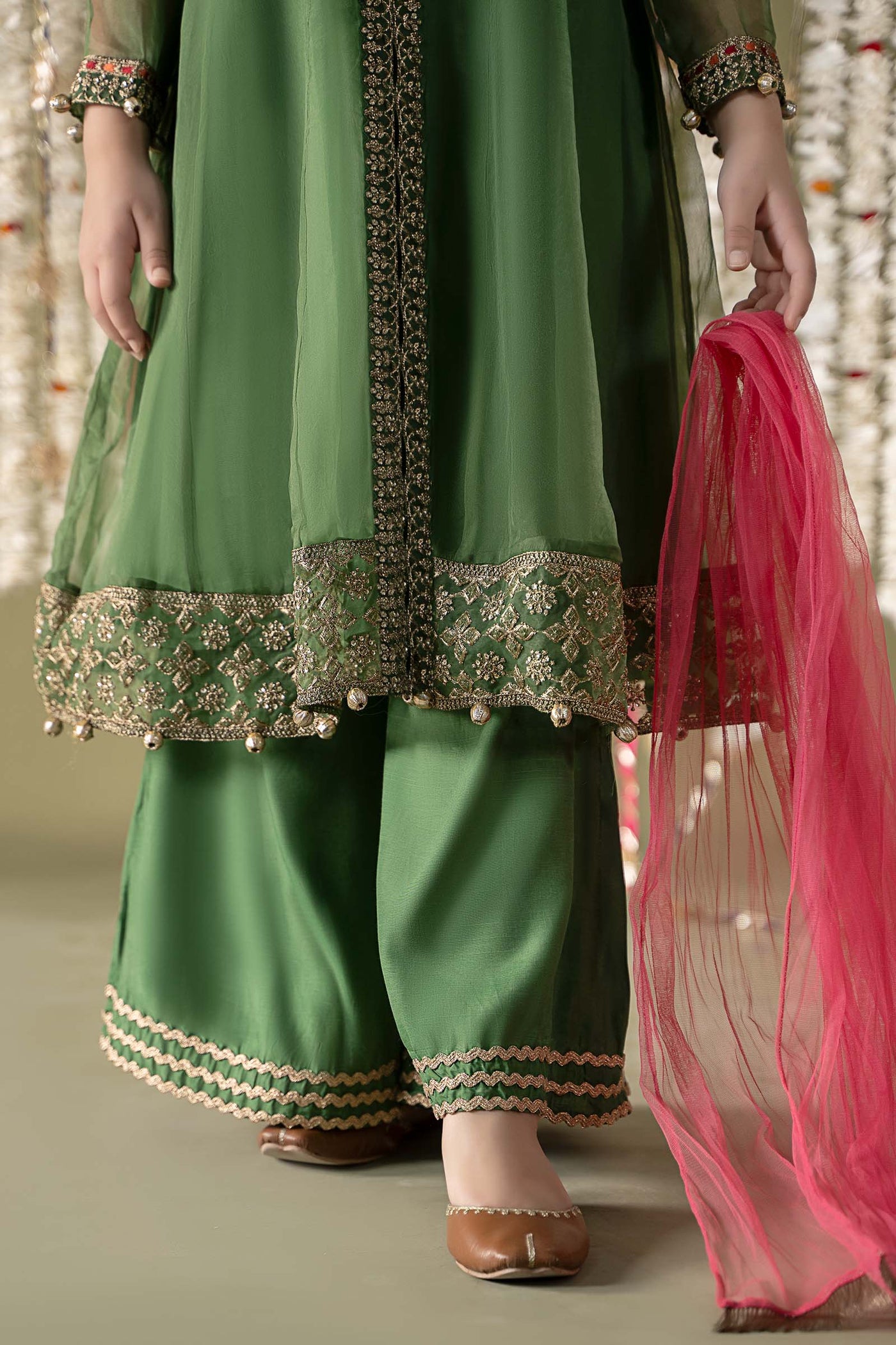 3 Piece Embroidered Organza Suit | MKS-EF25-32