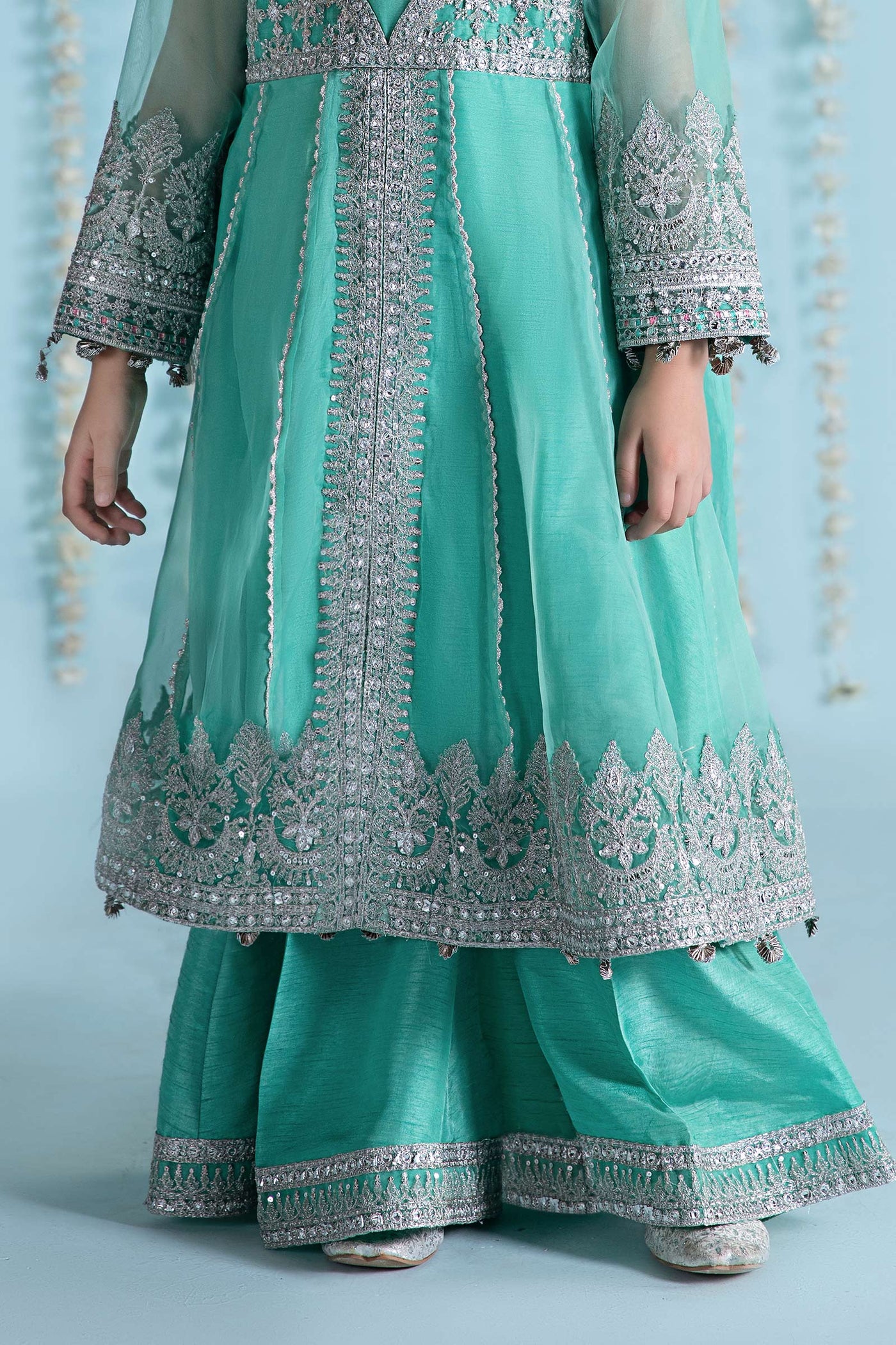 3 Piece Embroidered Organza Suit | MKS-EA24-31