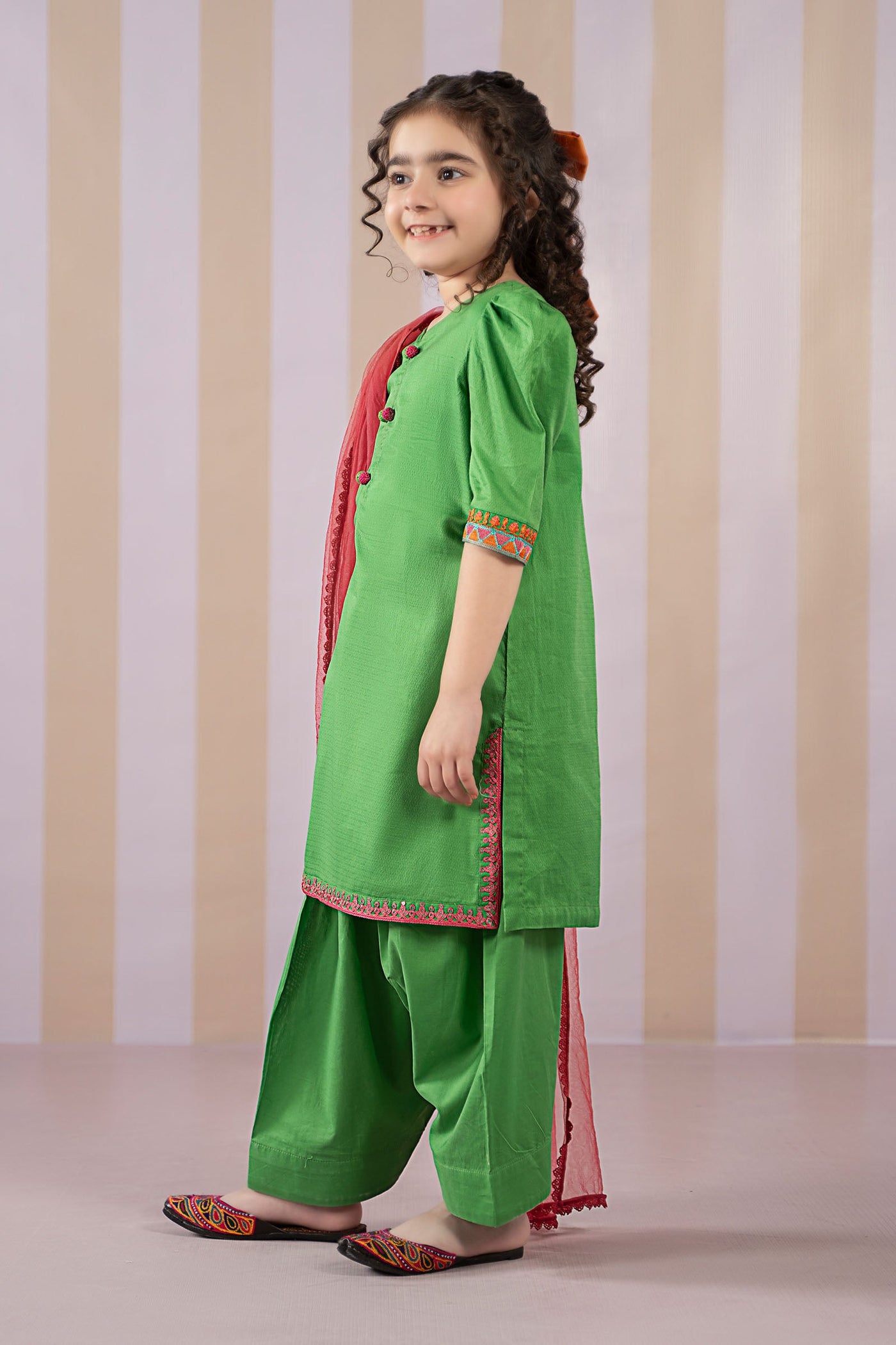 3 Piece Dyed Dobby Lawn Suit | MKD-EF25-55