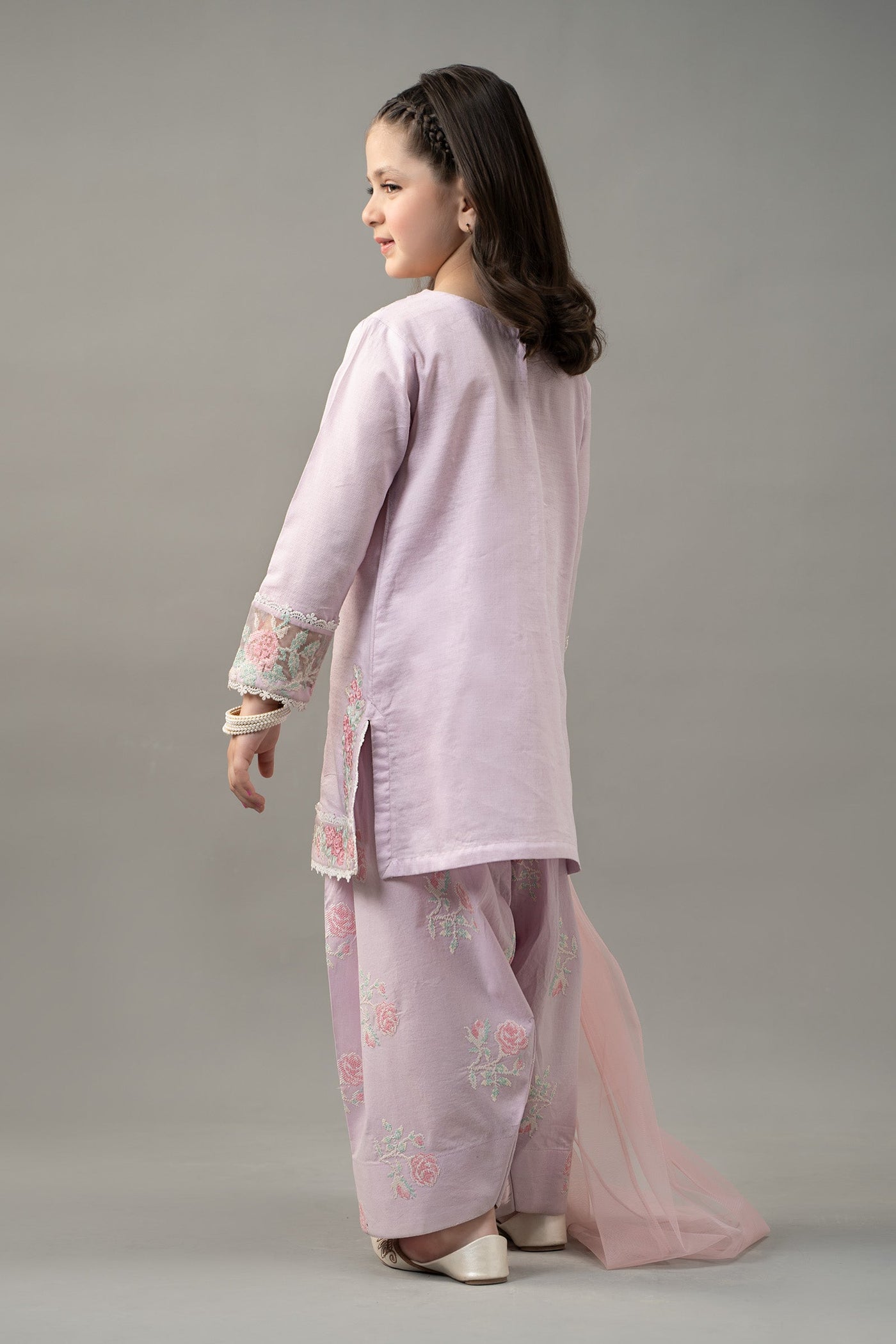 3 Piece Embroidered Dobby Lawn Suit | MKD-EF25-52