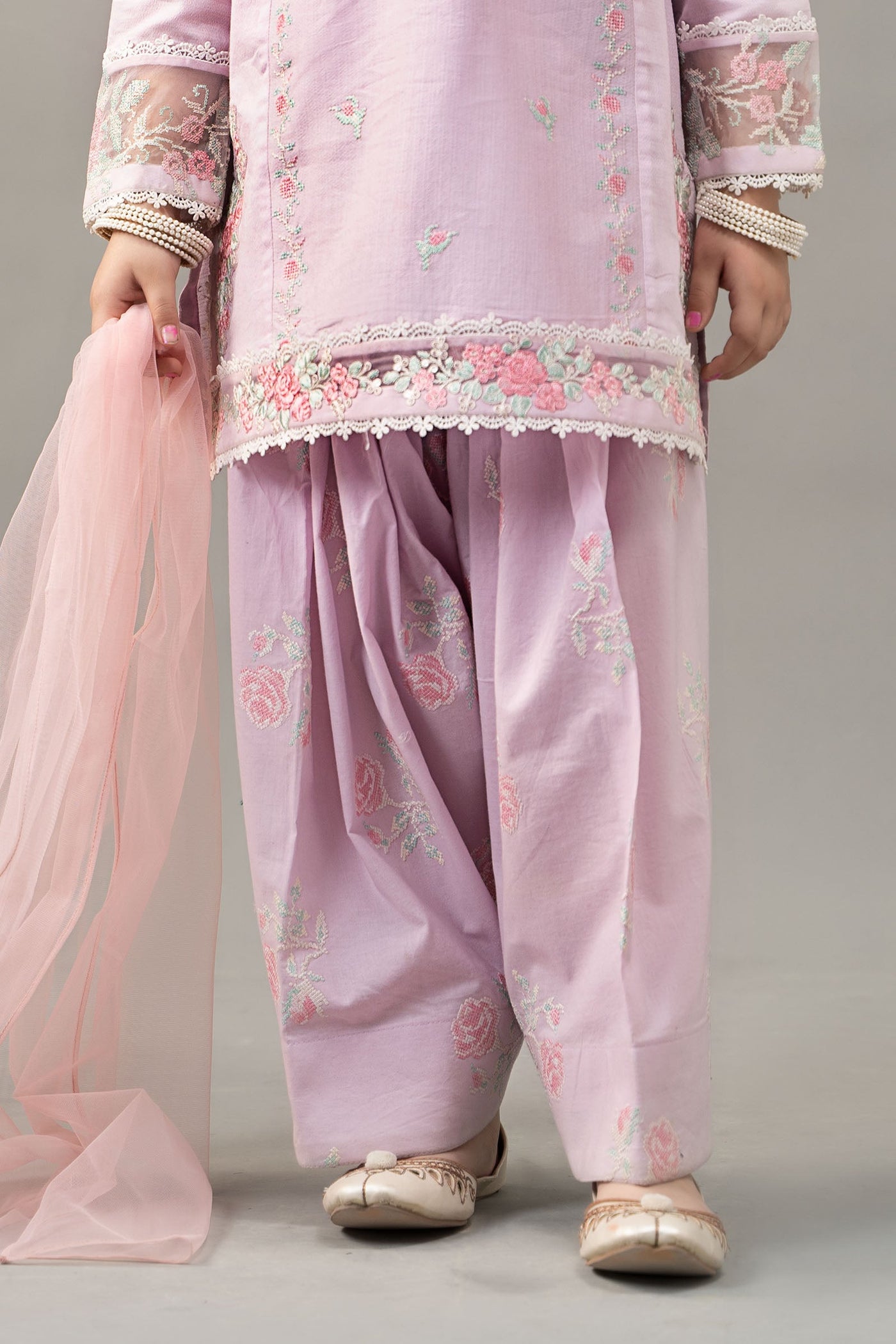 3 Piece Embroidered Dobby Lawn Suit | MKD-EF25-52