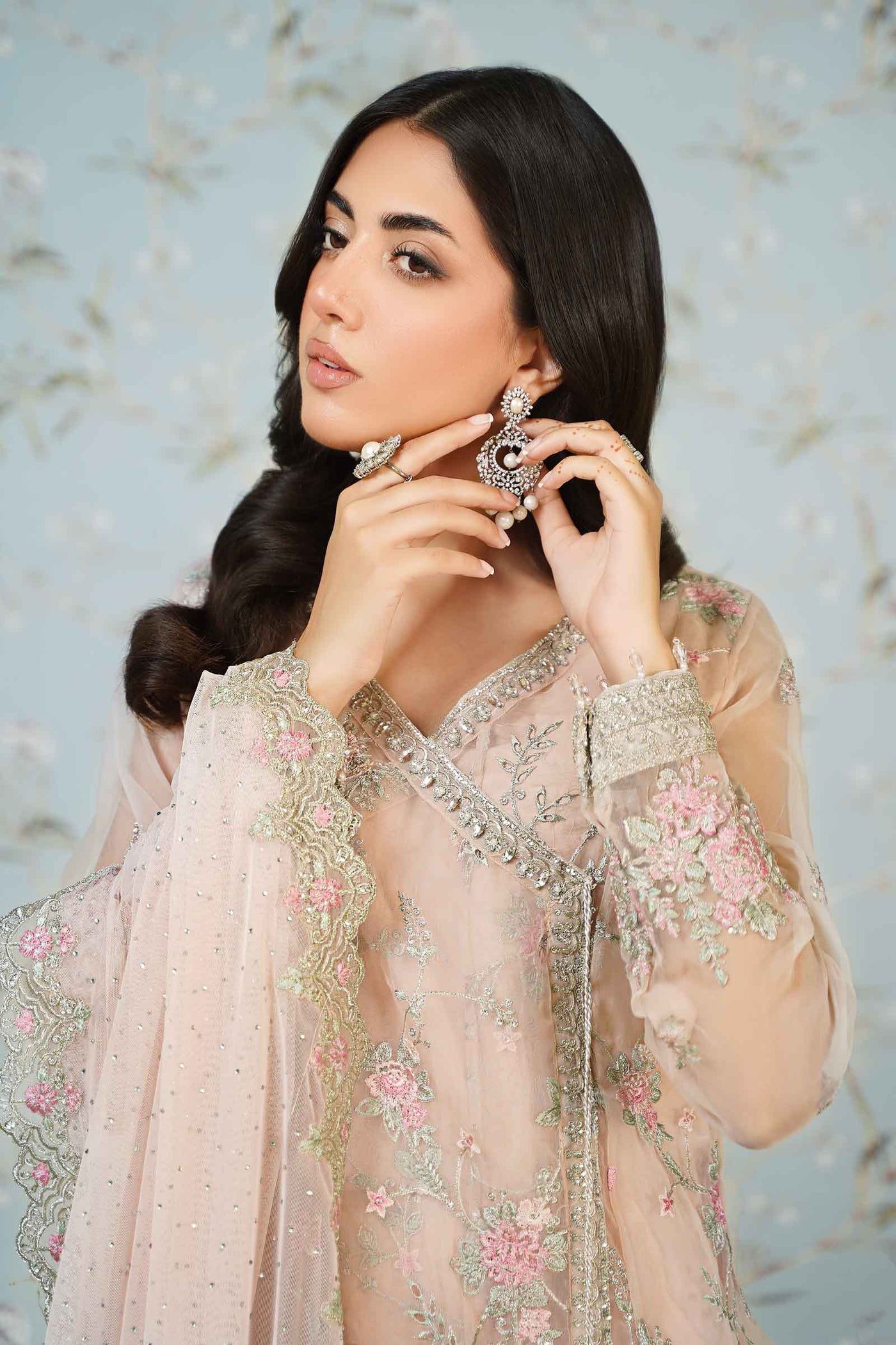 3 Piece Embroidered Organza Suit | SF-EA24-20