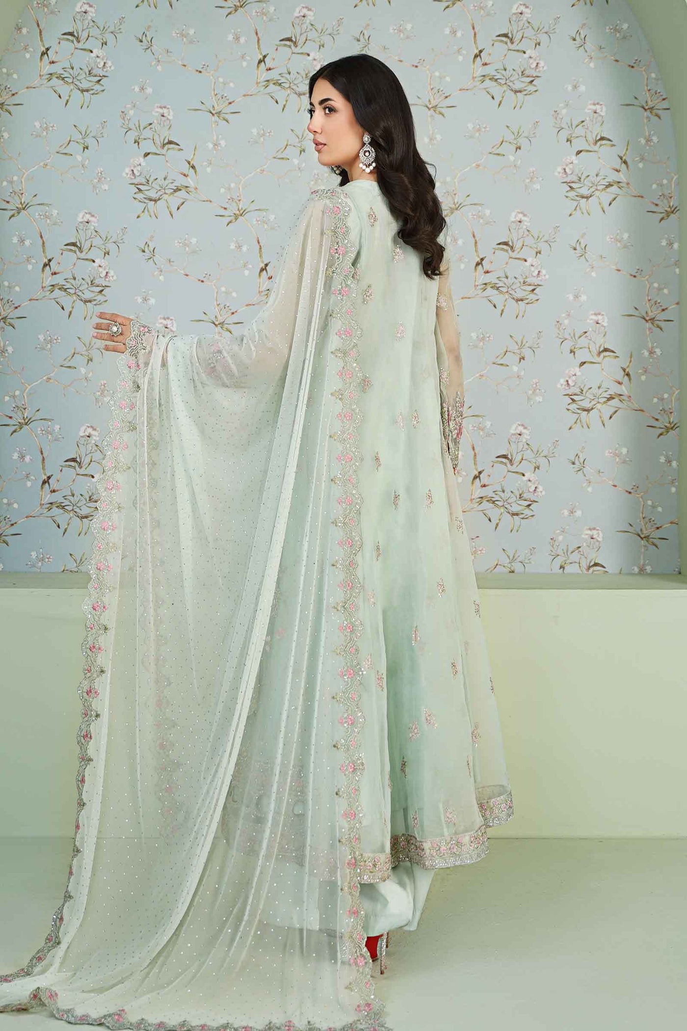 3 Piece Embroidered Organza Suit | SF-EA24-20