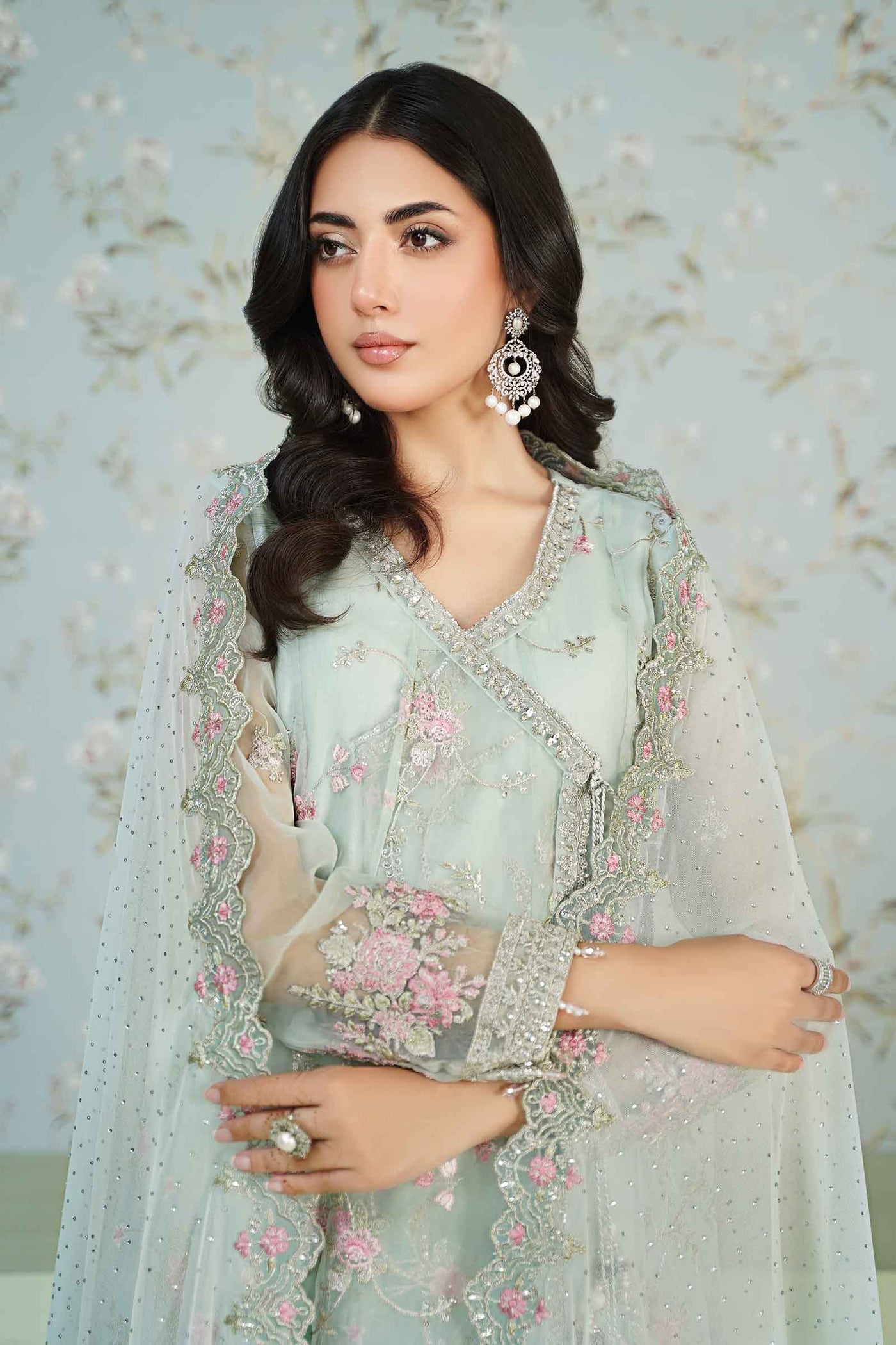 3 Piece Embroidered Organza Suit | SF-EA24-20