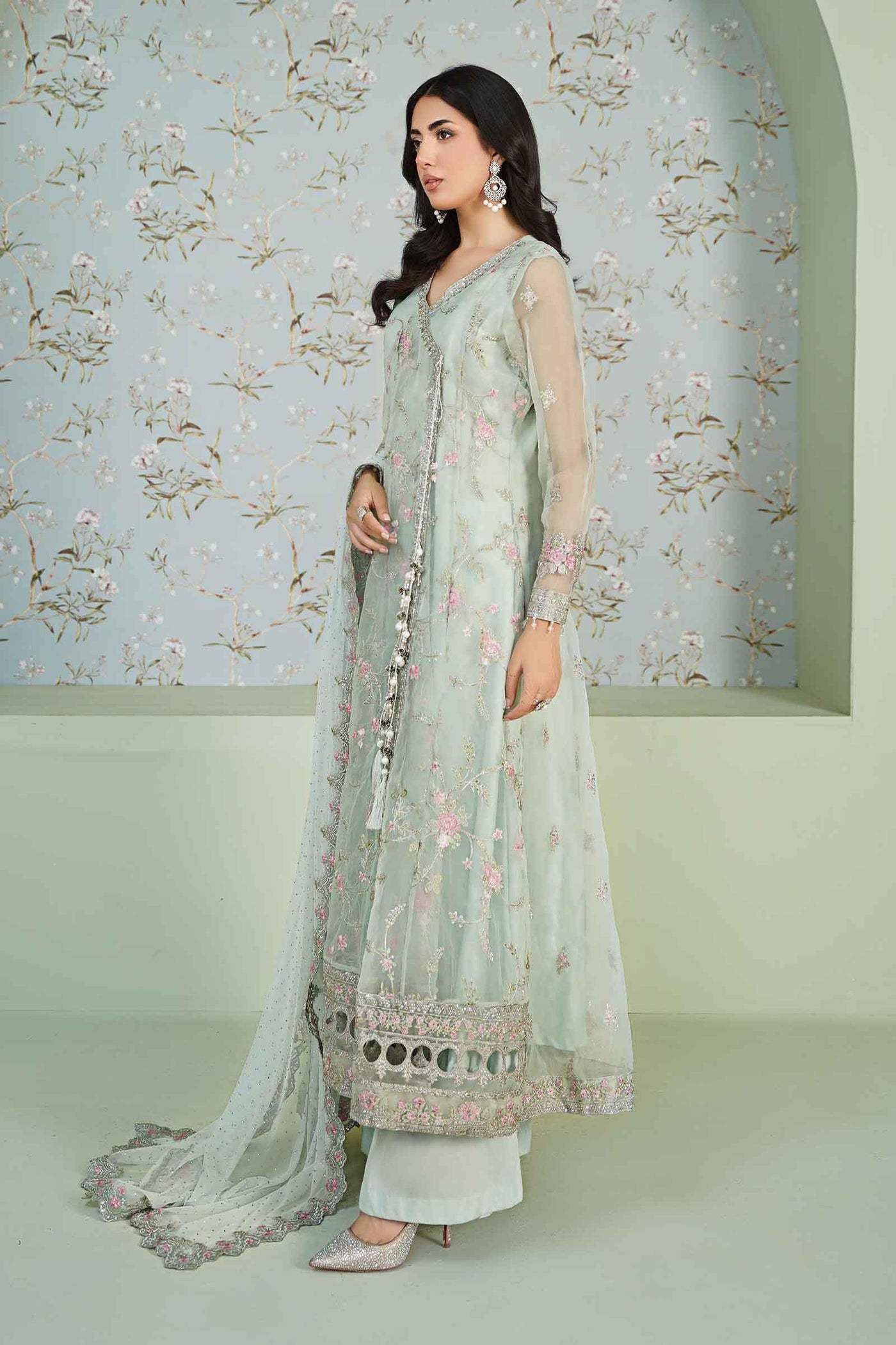 3 Piece Embroidered Organza Suit | SF-EA24-20