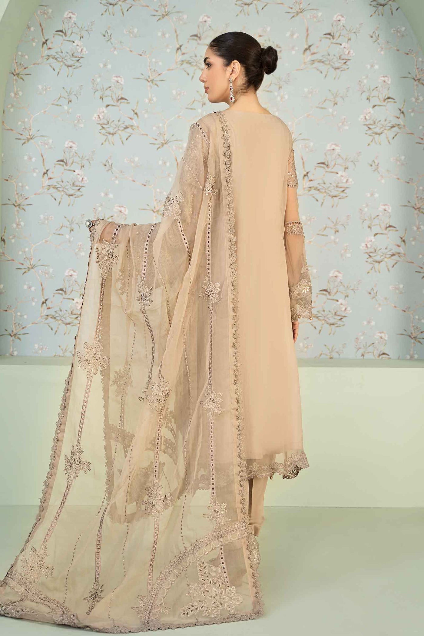 3 Piece Embroidered Chiffon Suit | SF-EA24-39