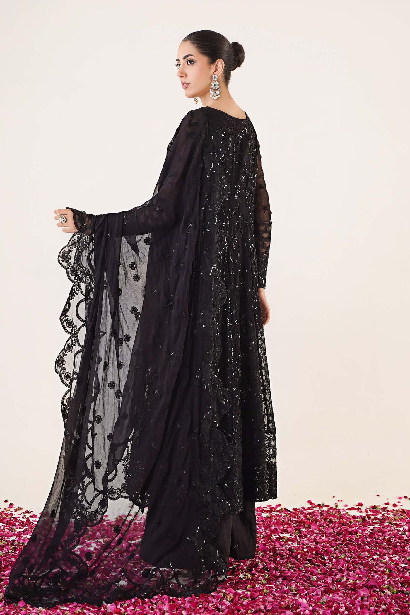 3 Piece Embroidered Chiffon Suit | SF-EA24-12