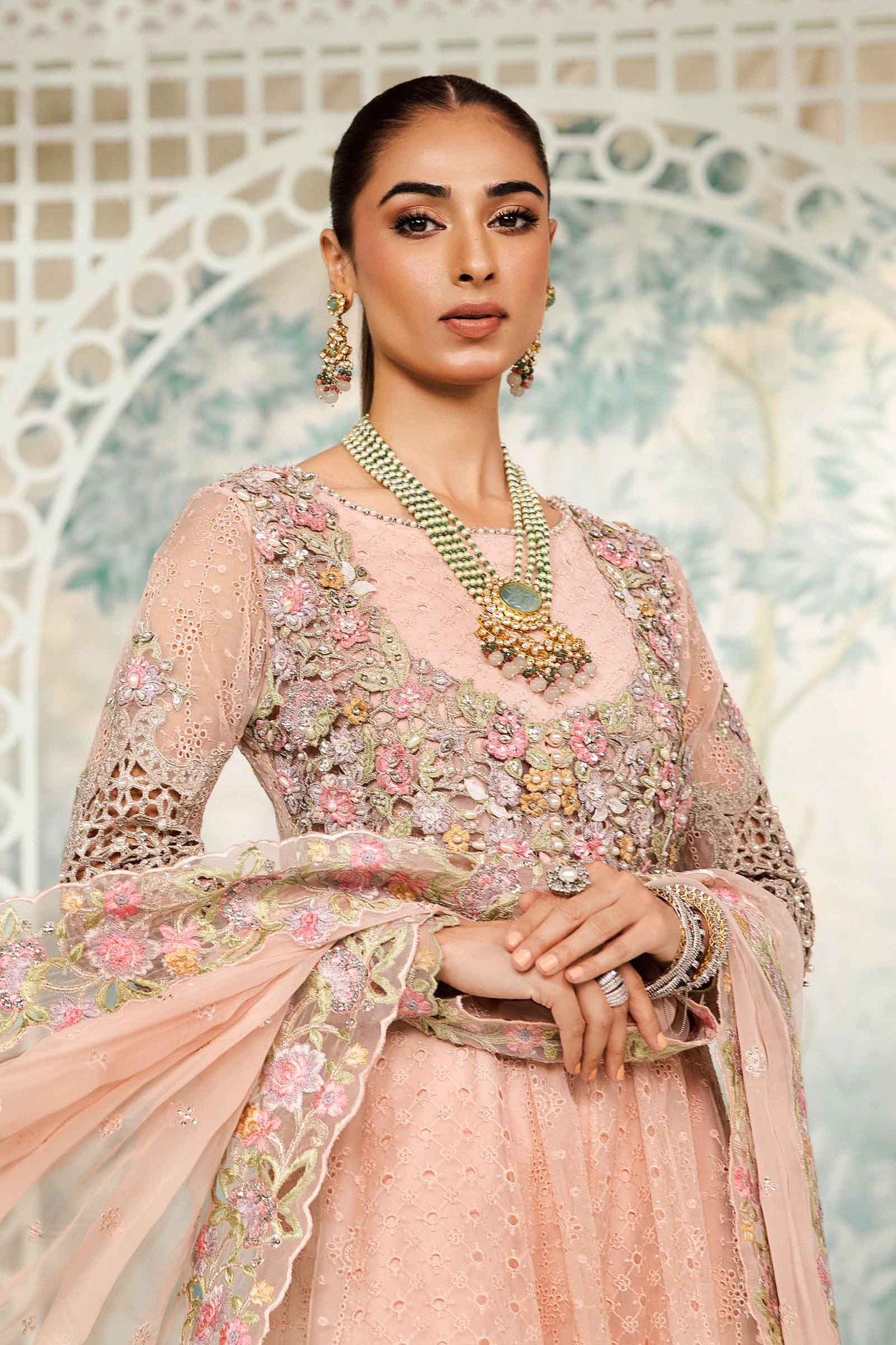 3 Piece Embroidered Organza Suit | SF-EA24-16