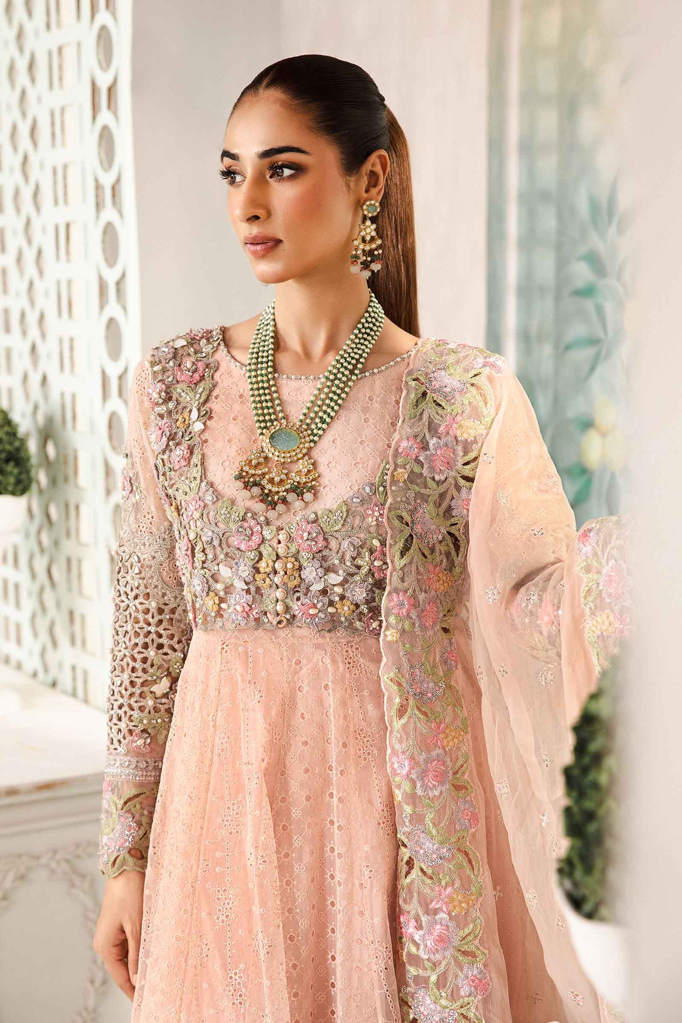 3 Piece Embroidered Organza Suit | SF-EA24-16