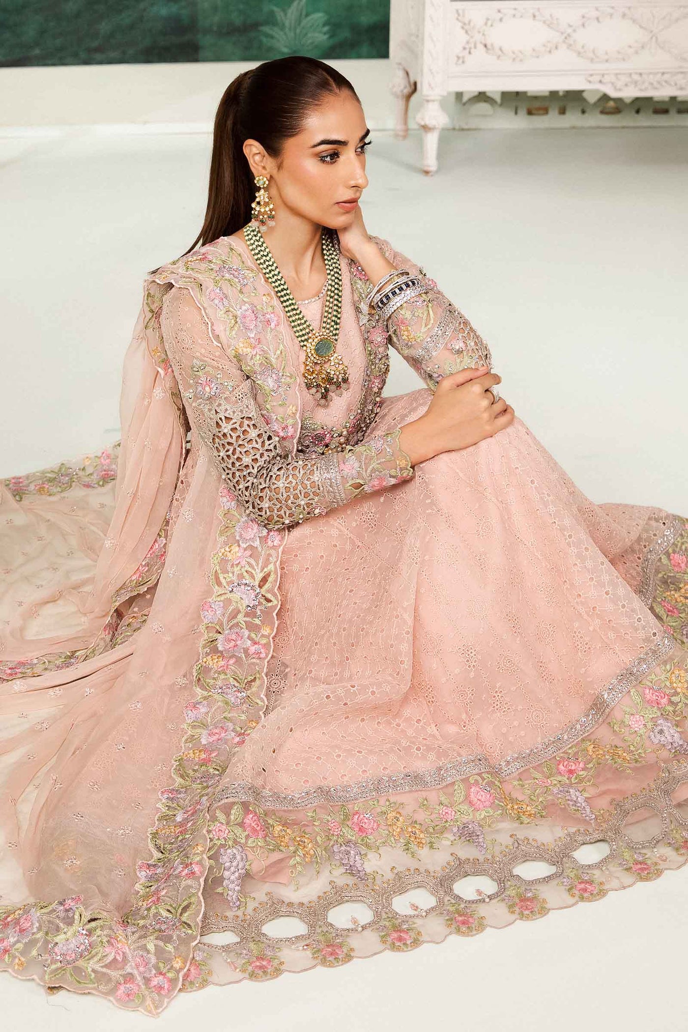 3 Piece Embroidered Organza Suit | SF-EA24-16