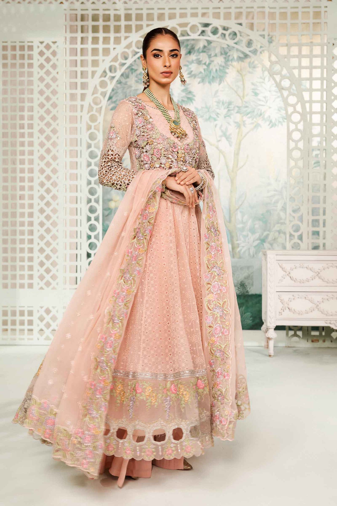 3 Piece Embroidered Organza Suit | SF-EA24-16