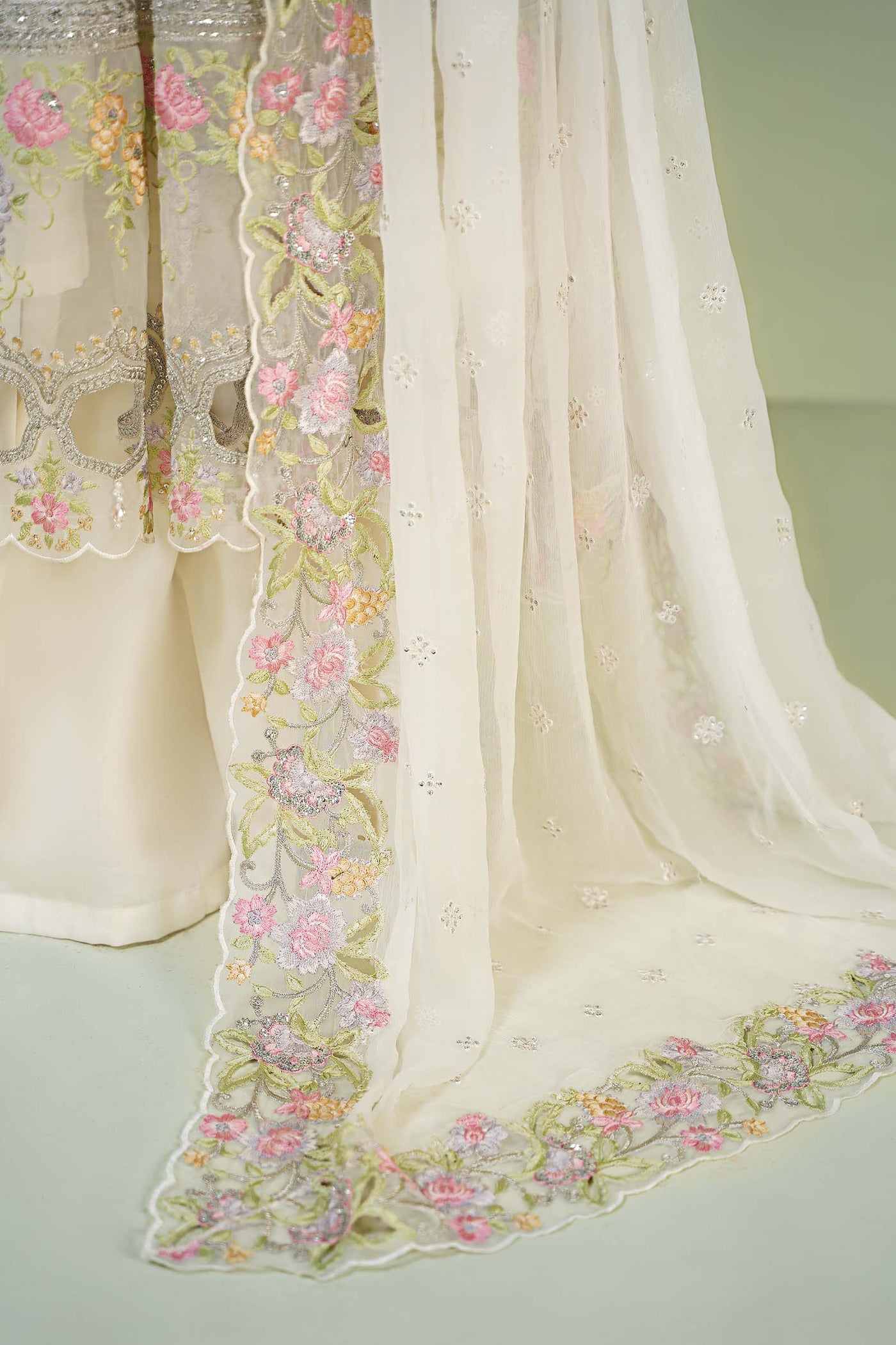 3 Piece Embroidered Organza Suit | SF-EA24-16