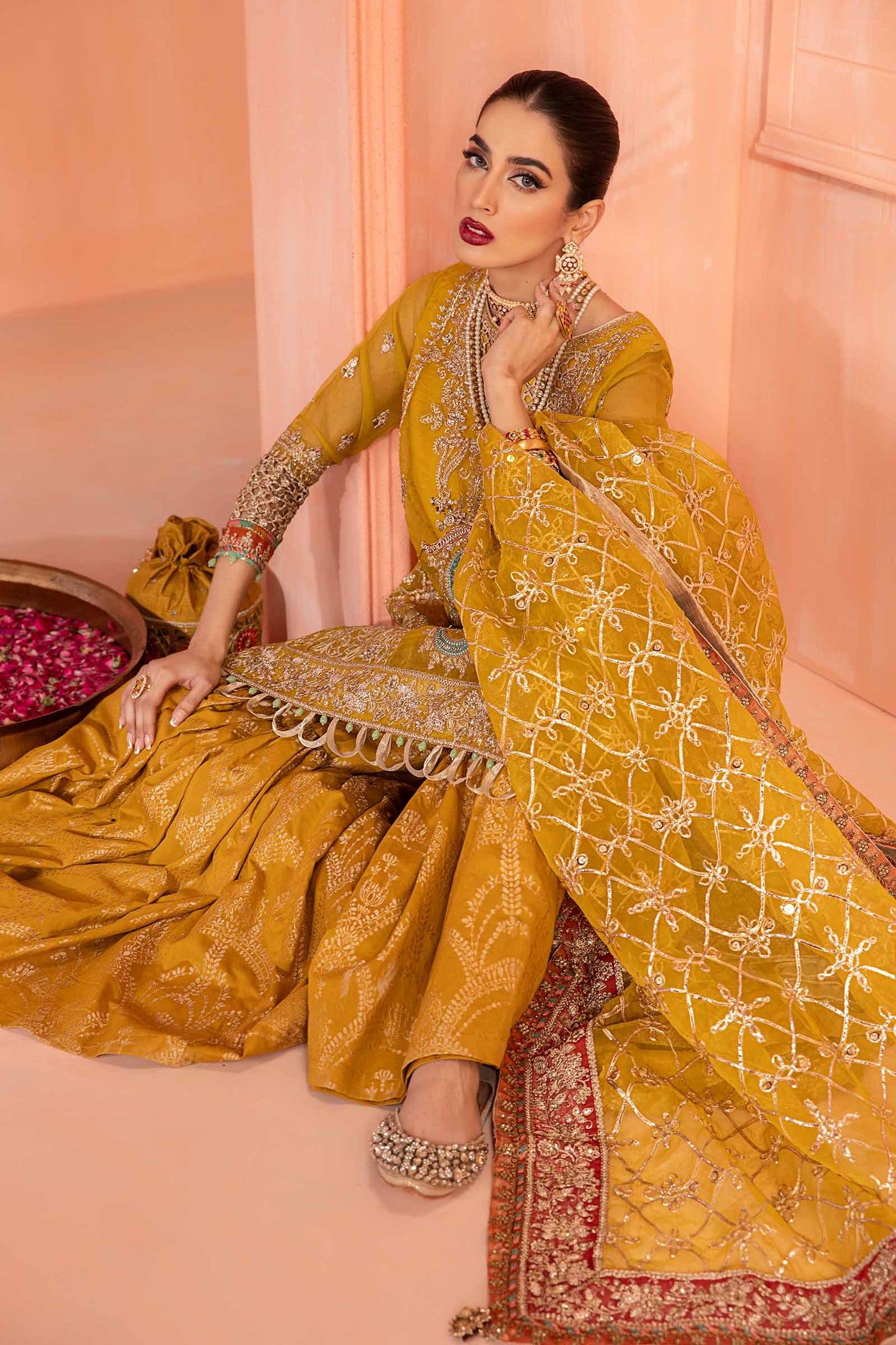 3 Piece Embroidered Organza Suit | SF-EA24-28