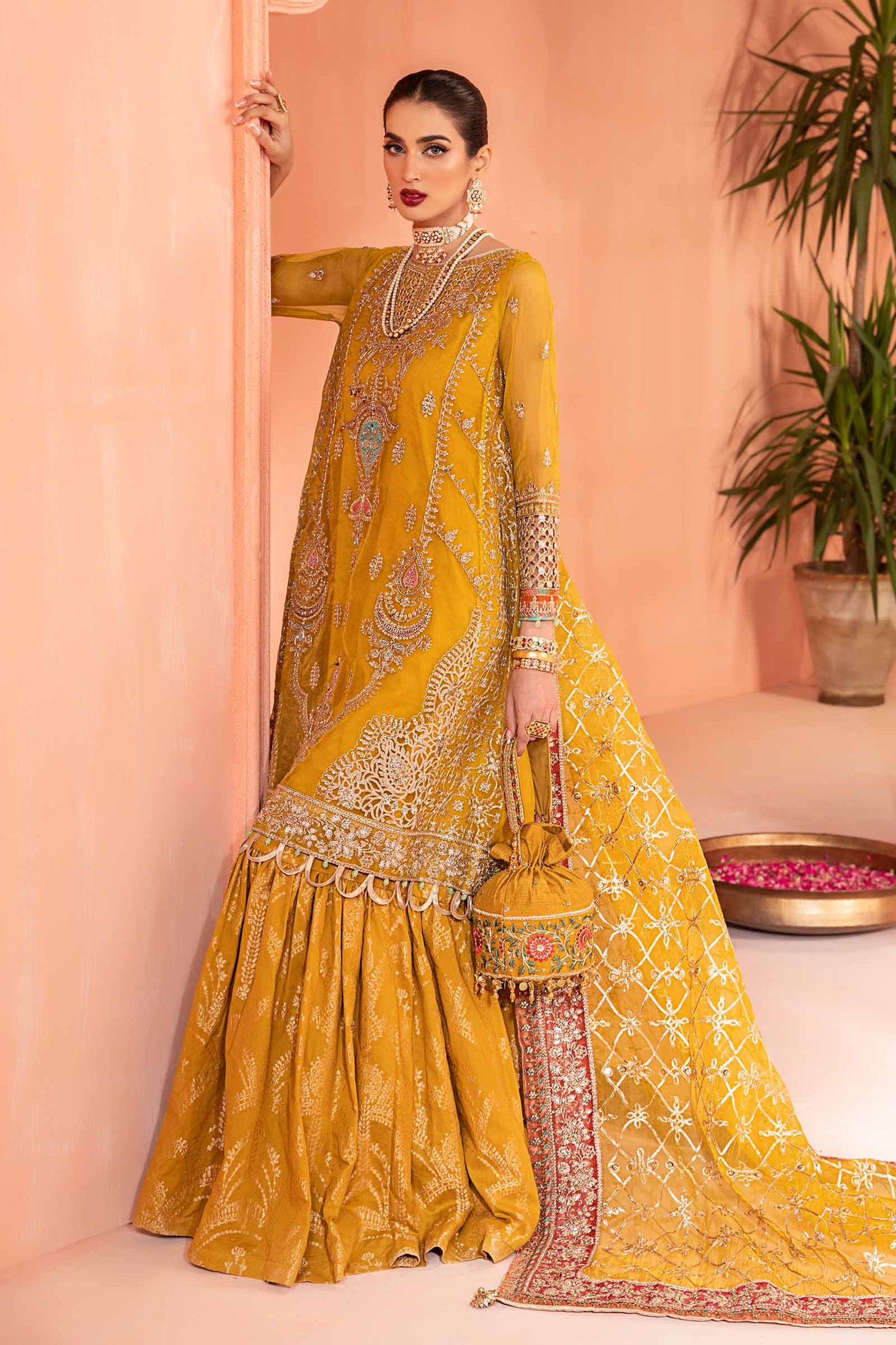 3 Piece Embroidered Organza Suit | SF-EA24-28